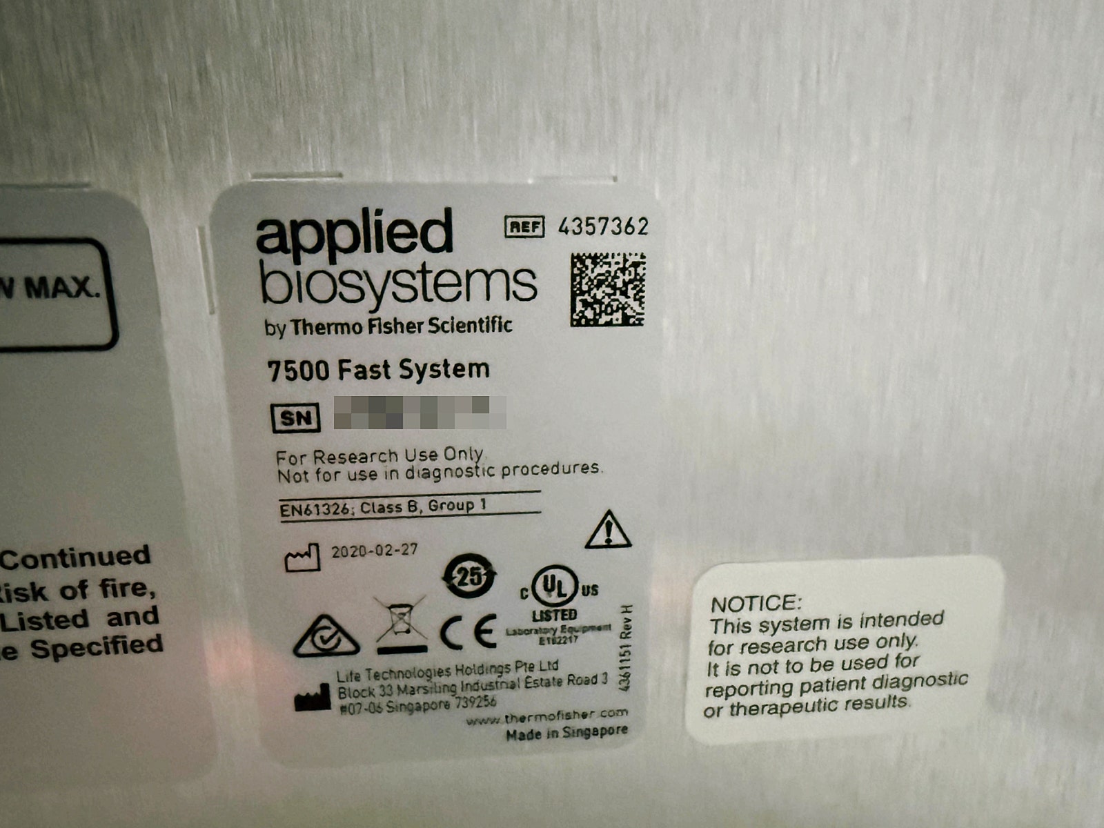 7500 Fast System Realtime PCR