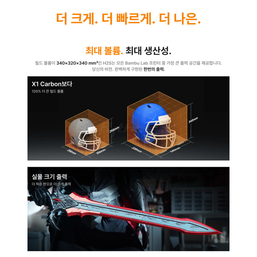 뱀부랩 H2S 3D프린터 단품 (글로벌판)