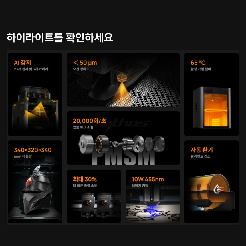 뱀부랩 H2S 3D프린터 단품 (글로벌판)