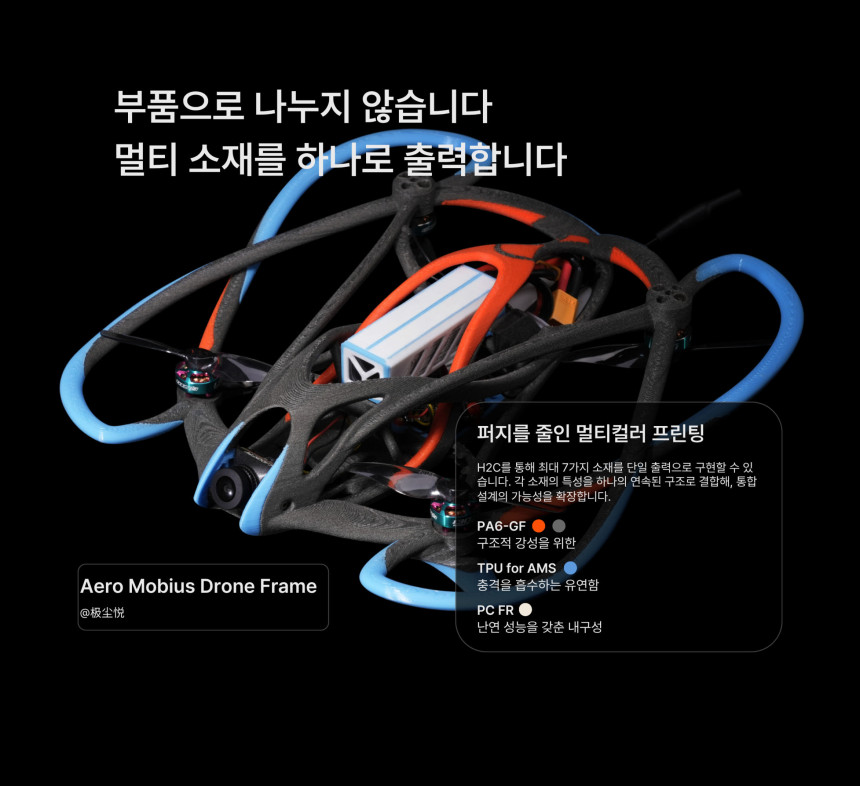뱀부랩 H2C AMS Combo 3D프린터 (글로벌 한국판)
