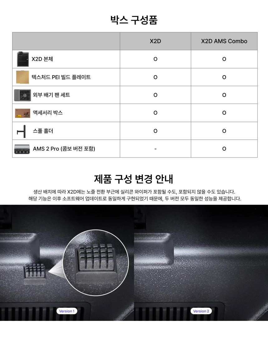 뱀부랩 X2D Combo 뱀부랩 3D프린터 (글로벌 한국판)