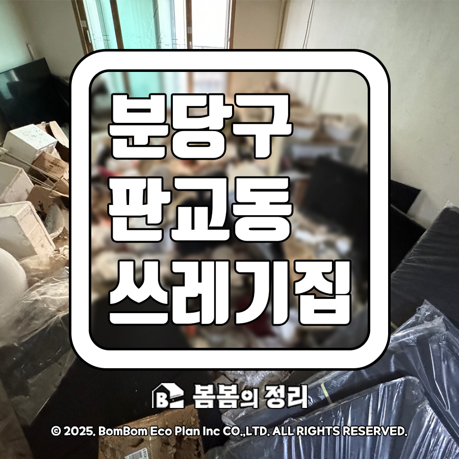 분당구 판교동 쓰레기집 청소 현장 썸네일