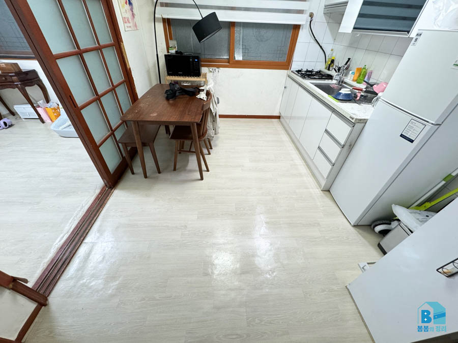 원당동 쓰레기집 주방 싱크대 기름때 제거 및 고온 살균 소독 후