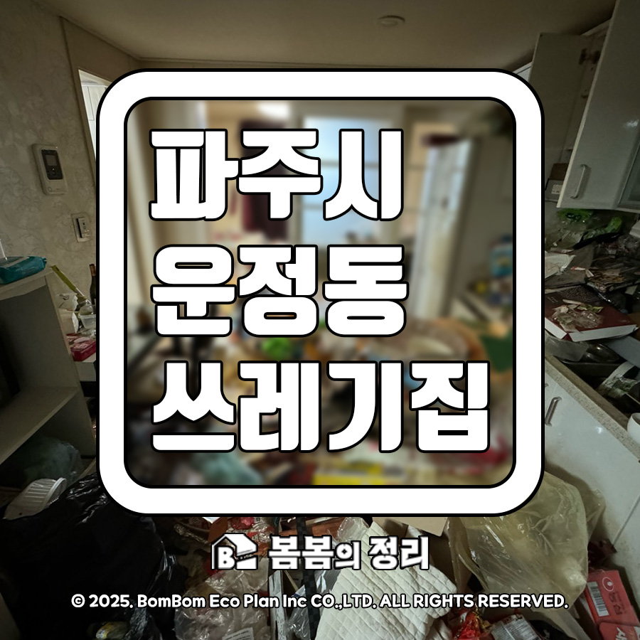 파주 운정동 쓰레기집 청소 현장