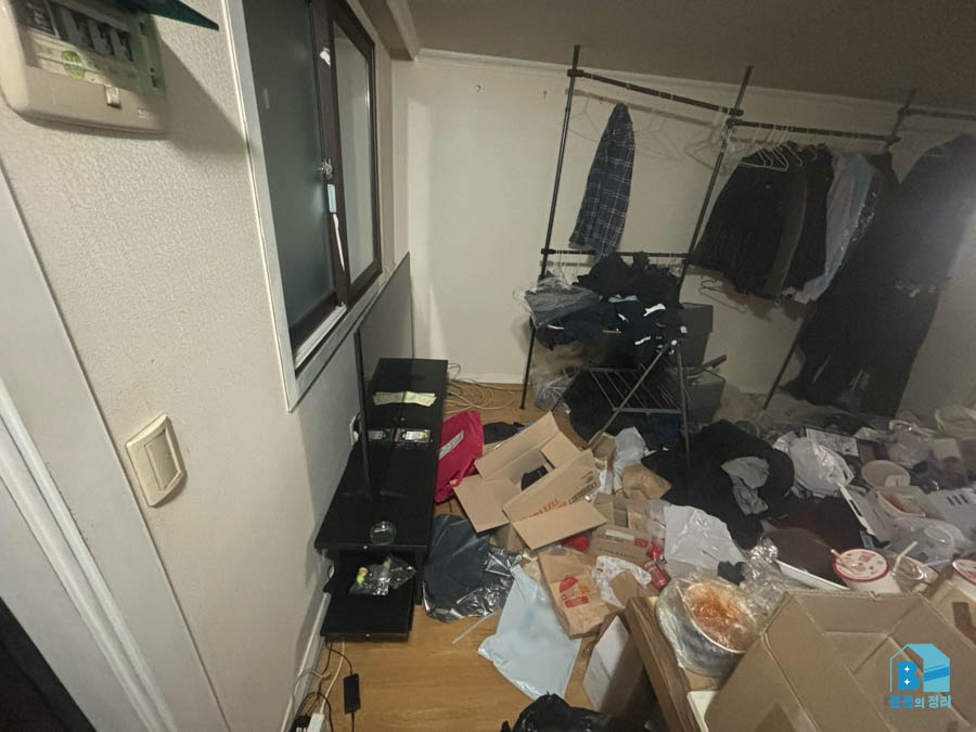 오산시 쓰레기집 청소 집안 전체 배달쓰레기 적치 상태
