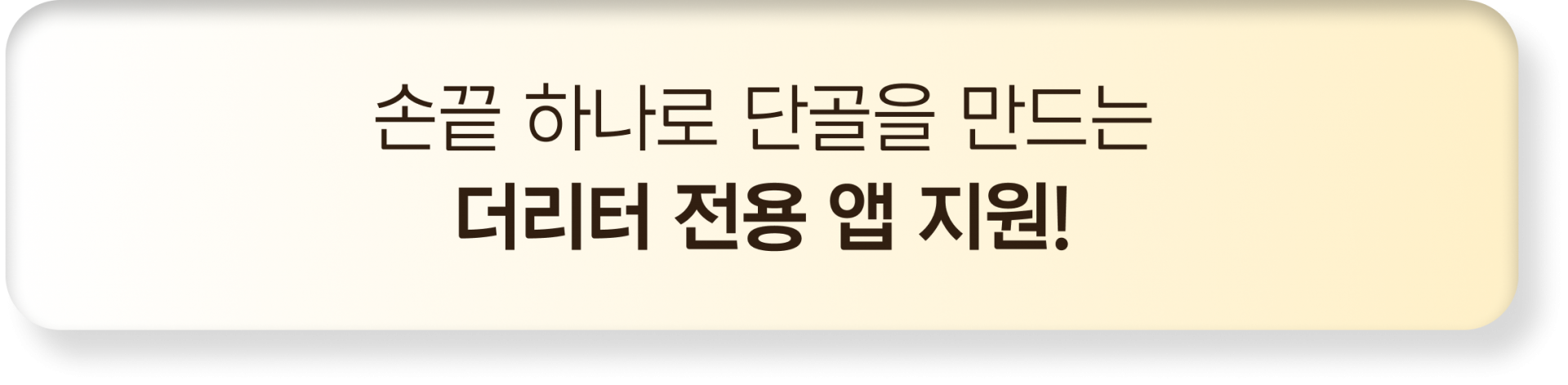 더리터 전용 앱 지원