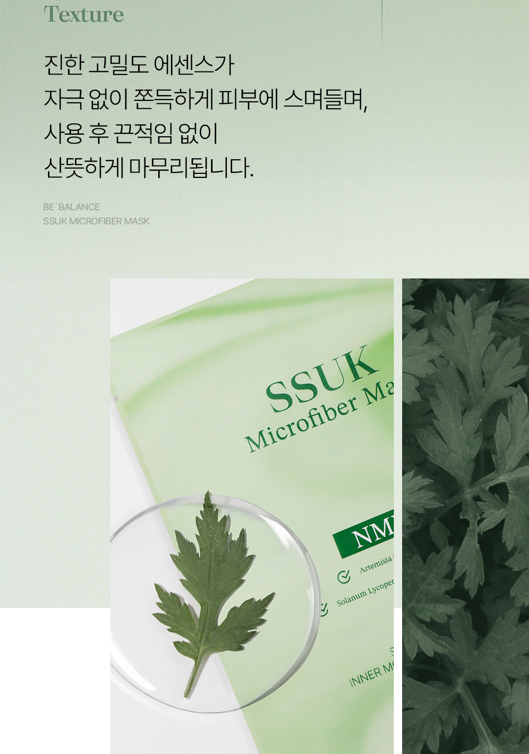 비밸런스 쑥 극세사 마스크