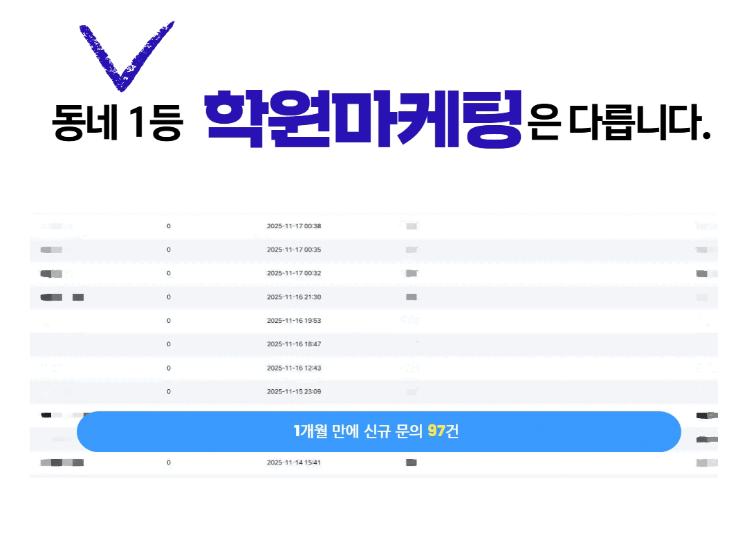 학원홍보 1개월만에 원생모집
