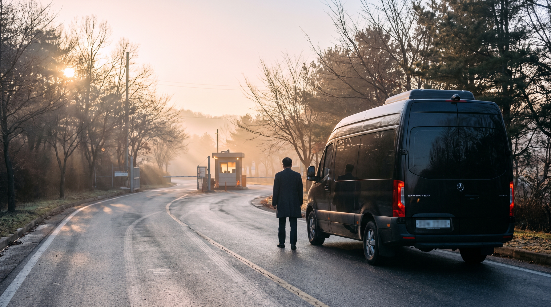 English-speaking escort accompanying a private DMZ visit for executives, chauffeured from Seoul