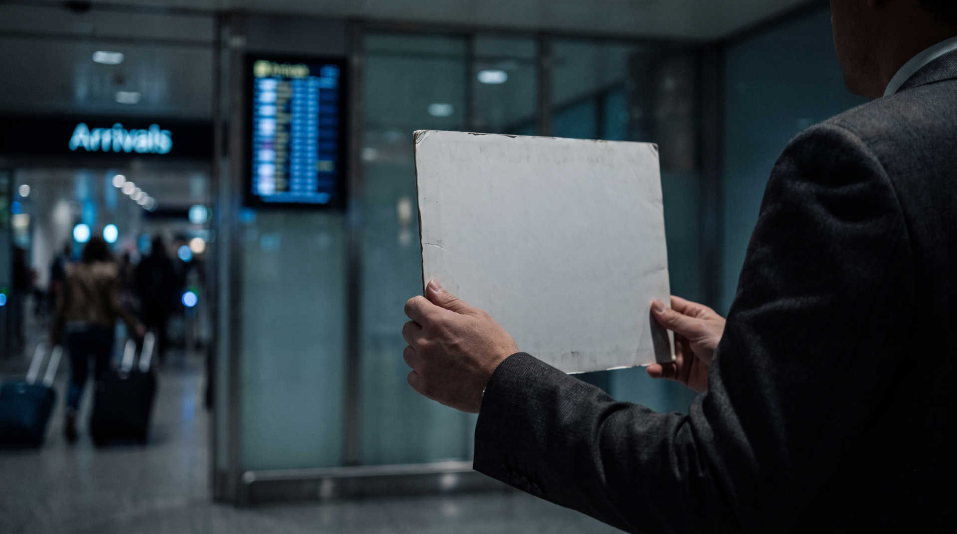 VIP protocol Seoul — a name board held at the arrivals hall for an incoming guest