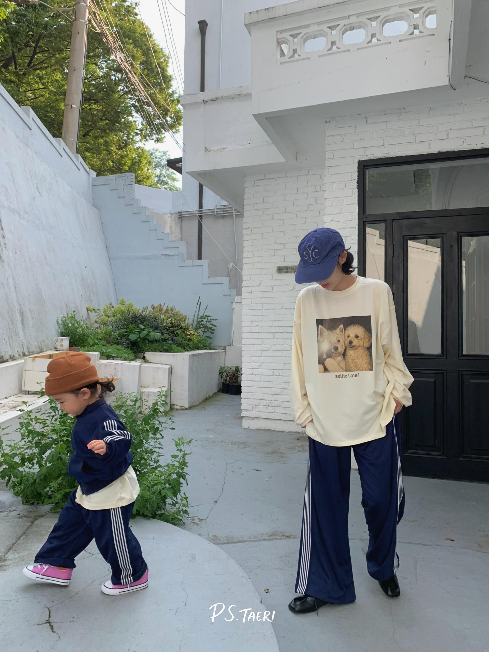 Line Track Pants (Adult)-Navy