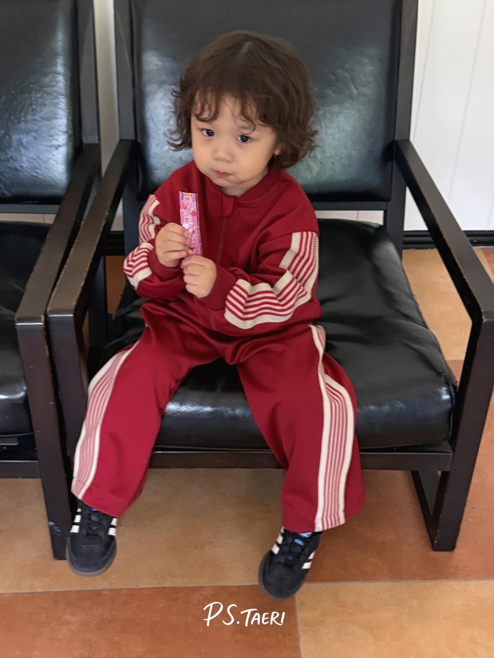 Line Track ZIP-UP (Kids)-Red