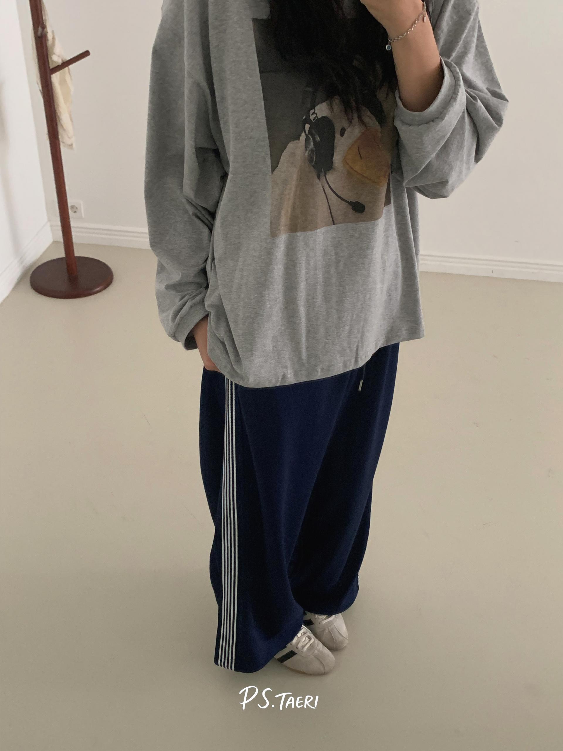 Line Track Pants (Adult)-Navy
