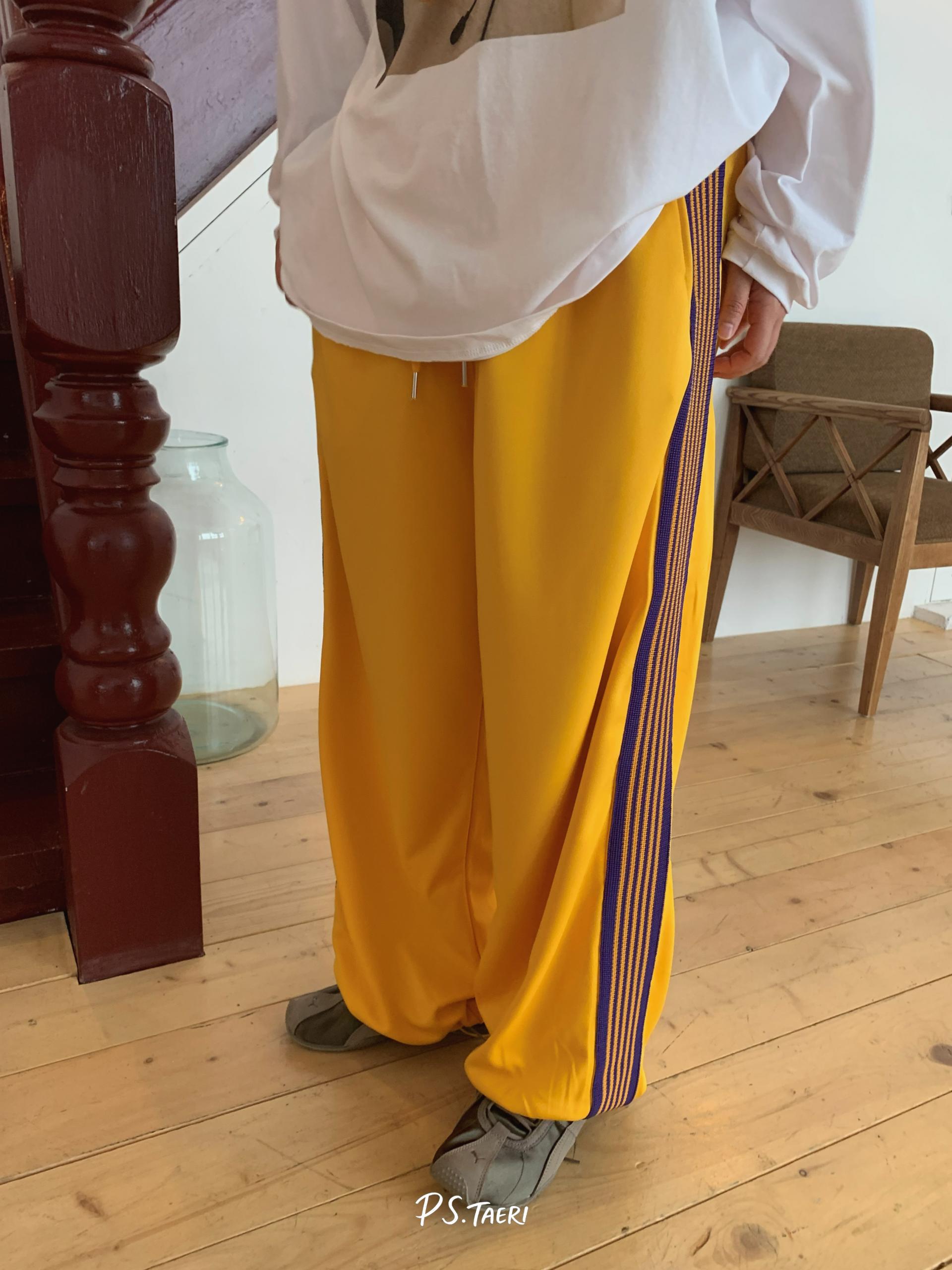 Line Track Pants (Adult)-Yellow