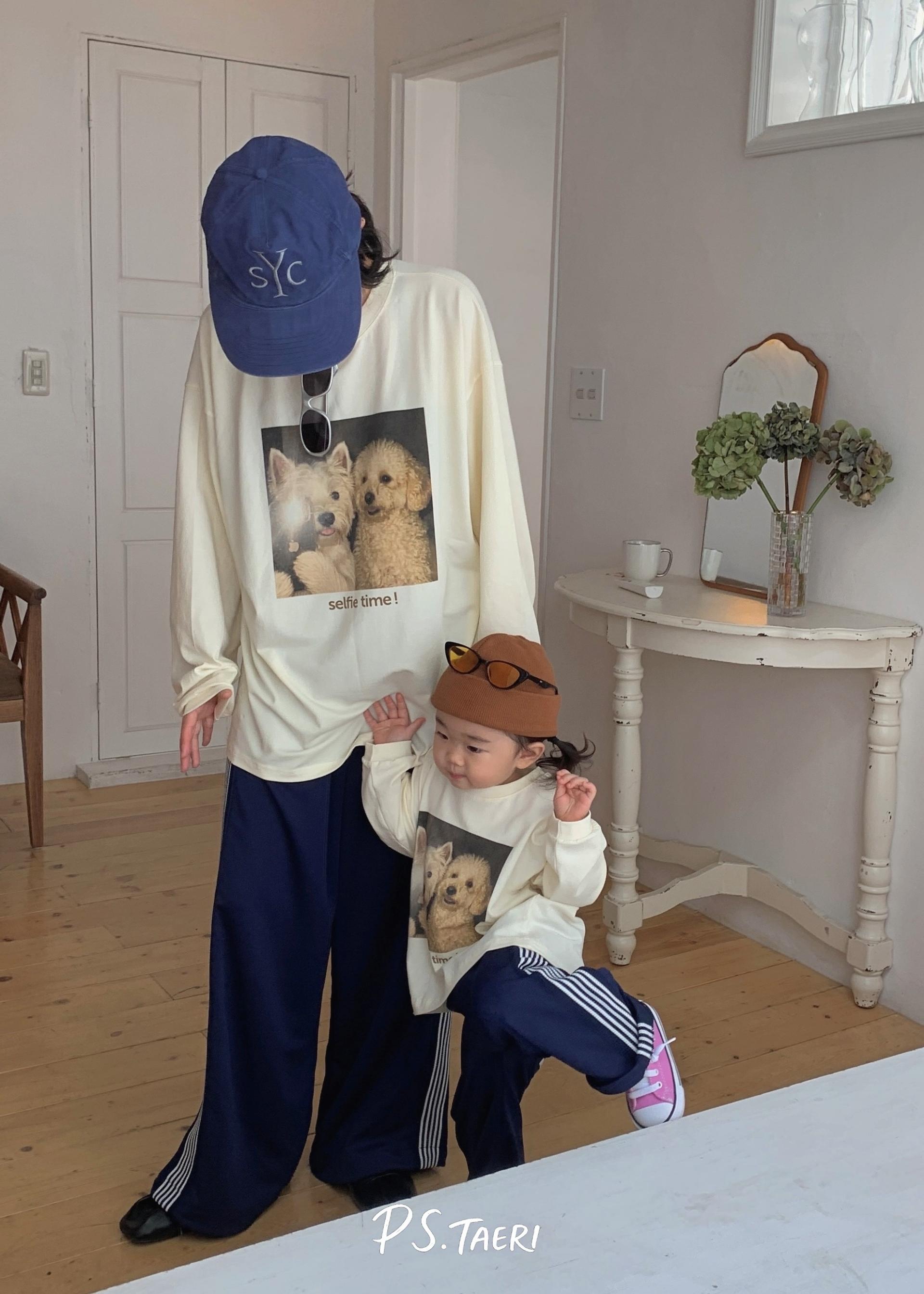 Line Track Pants (Kids)-Navy