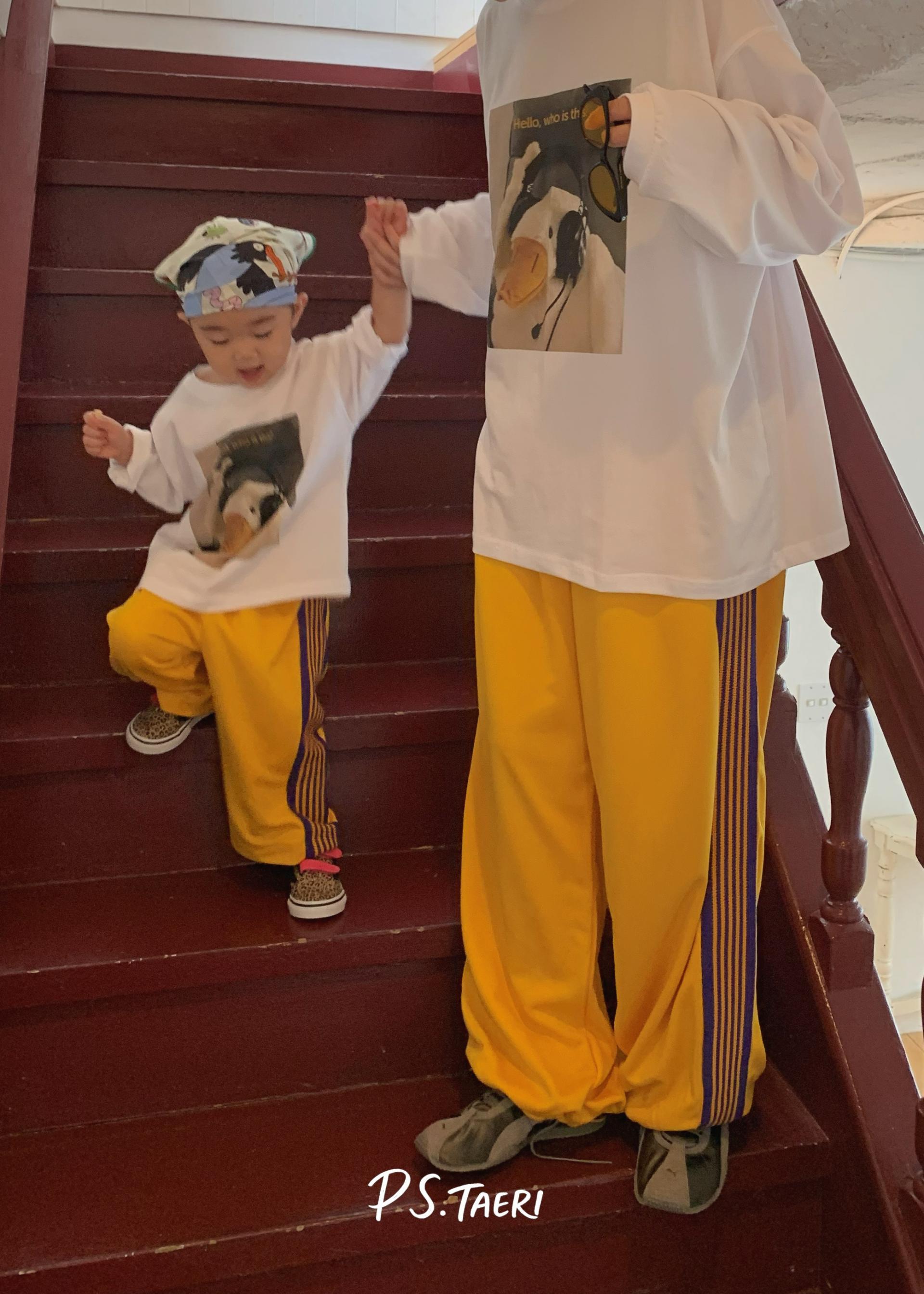 Line Track Pants (Adult)-Yellow