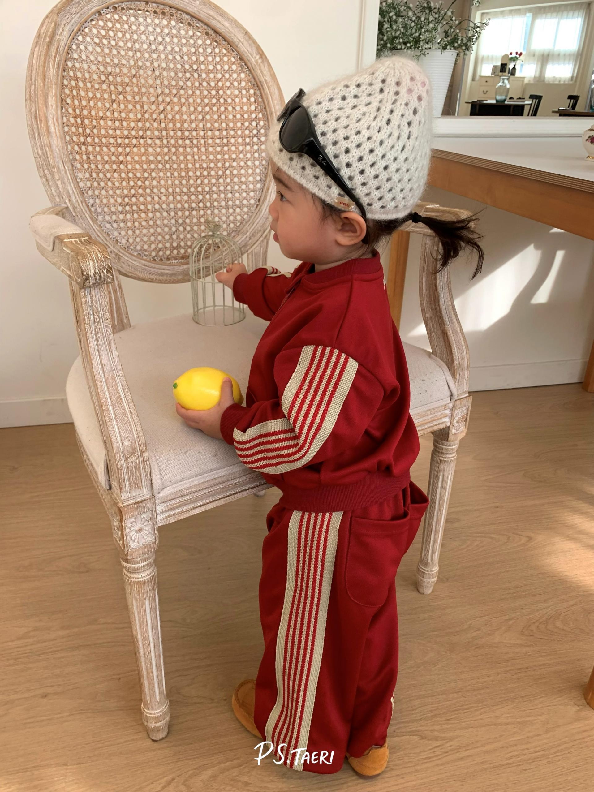 Line Track ZIP-UP (Kids)-Red