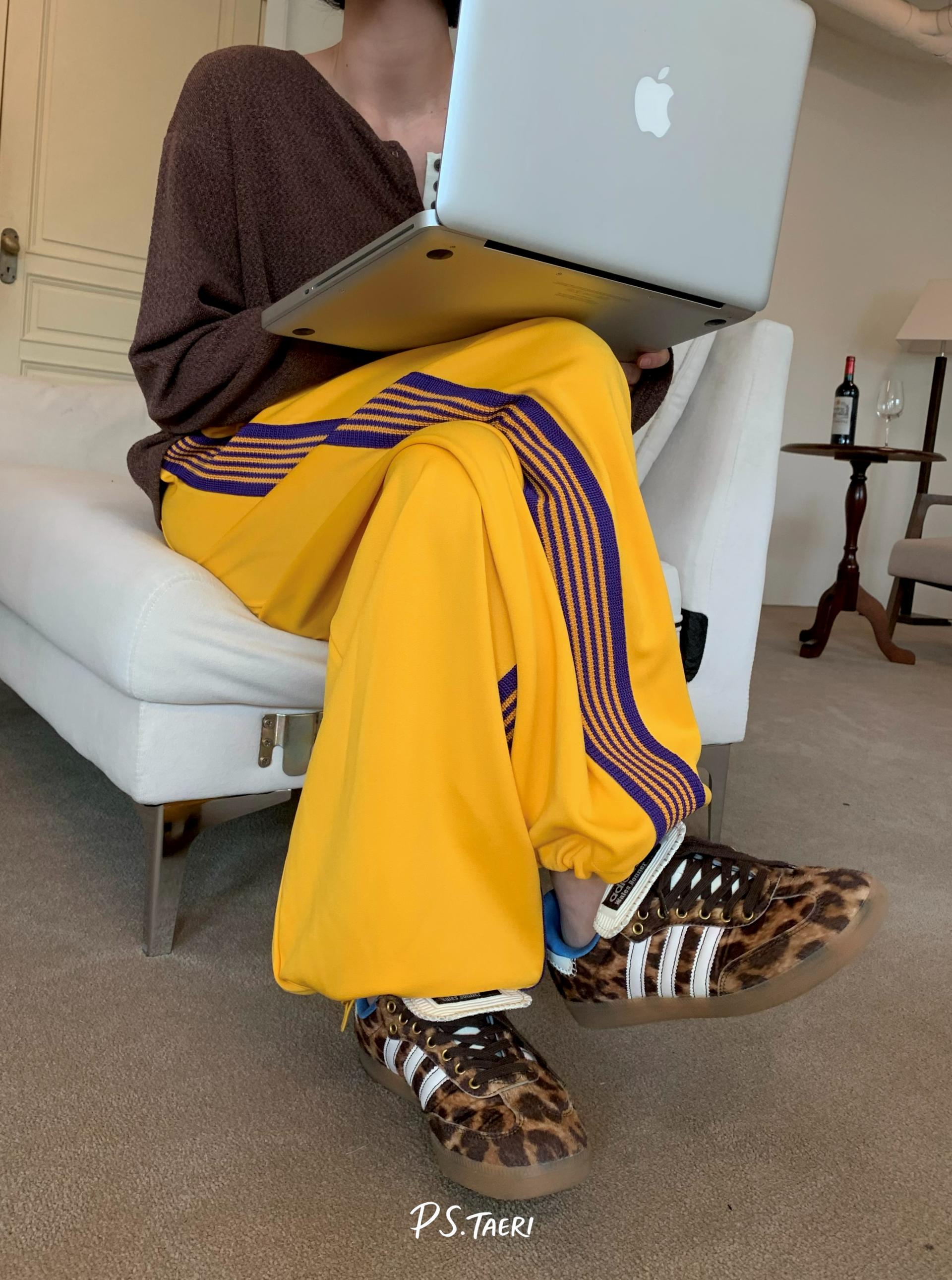 Line Track Pants (Adult)-Yellow
