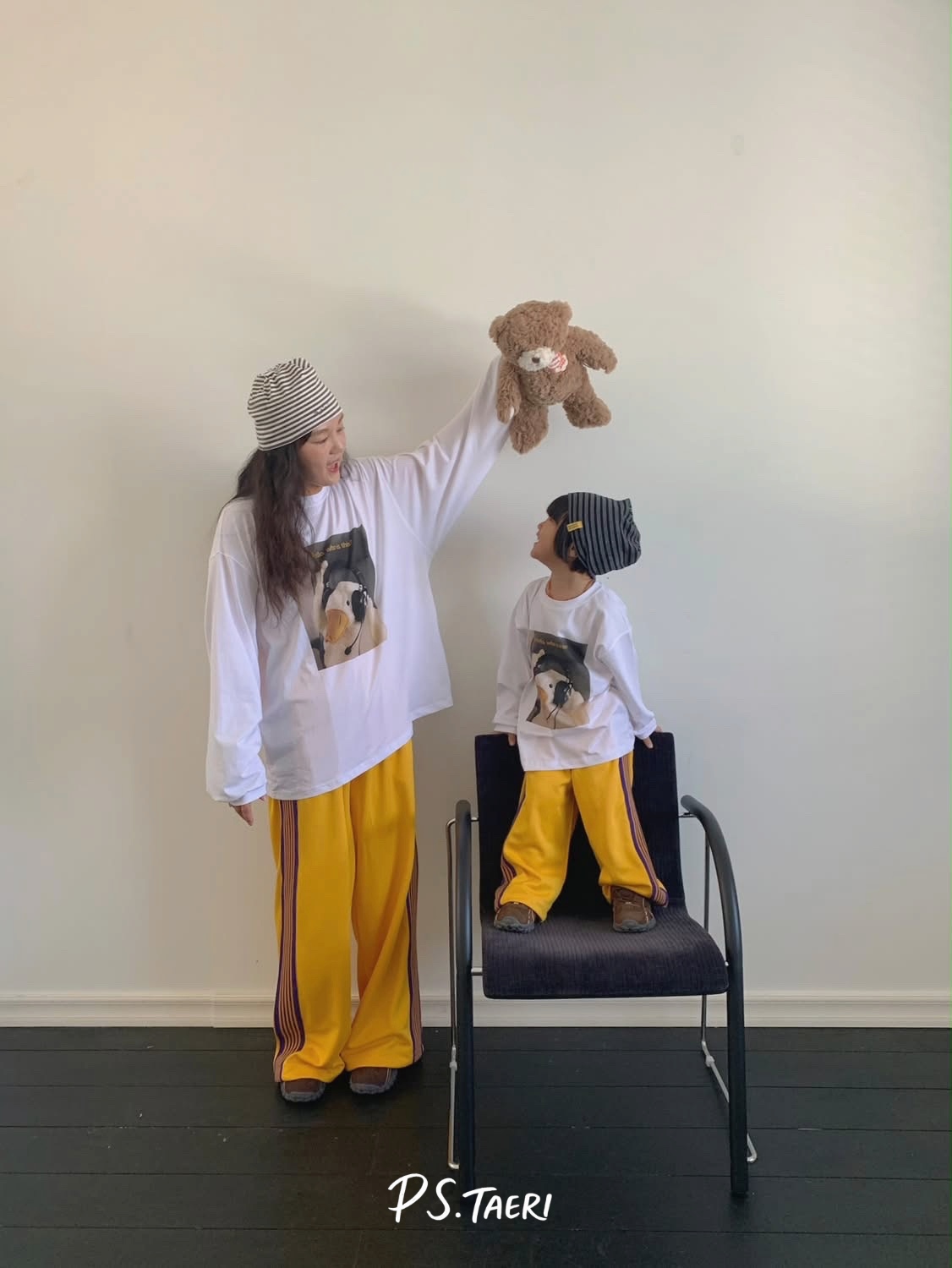 Line Track Pants (Adult)-Yellow