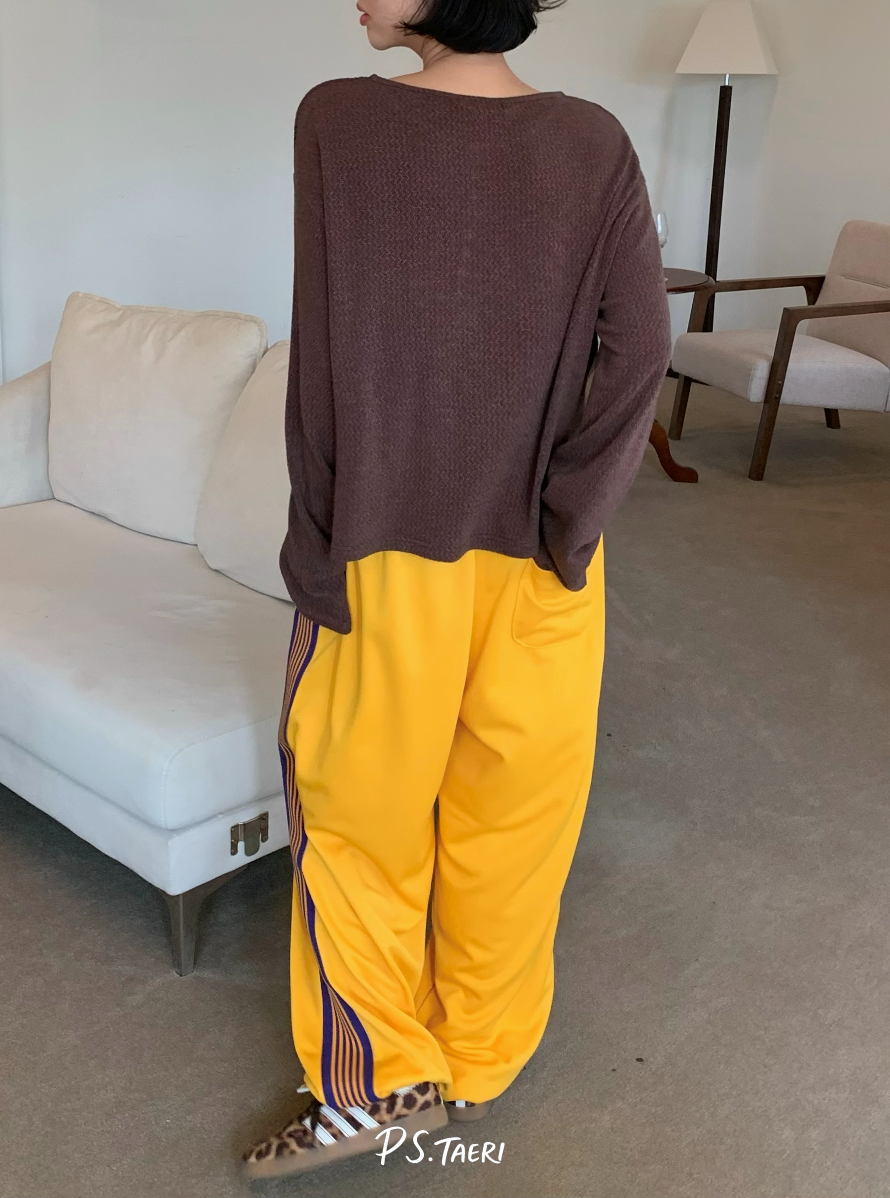 Line Track Pants (Adult)-Yellow
