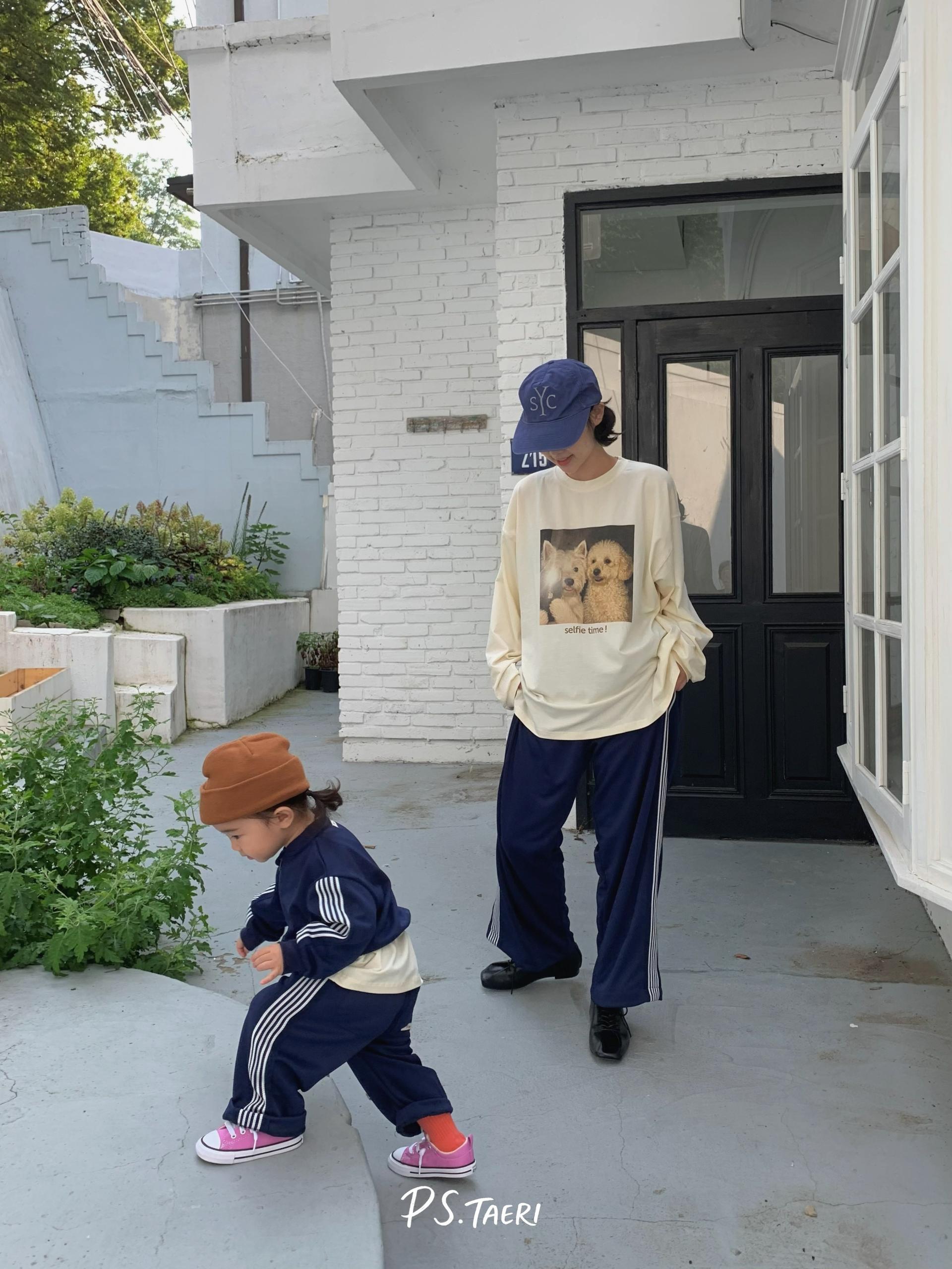 Line Track Pants (Adult)-Navy