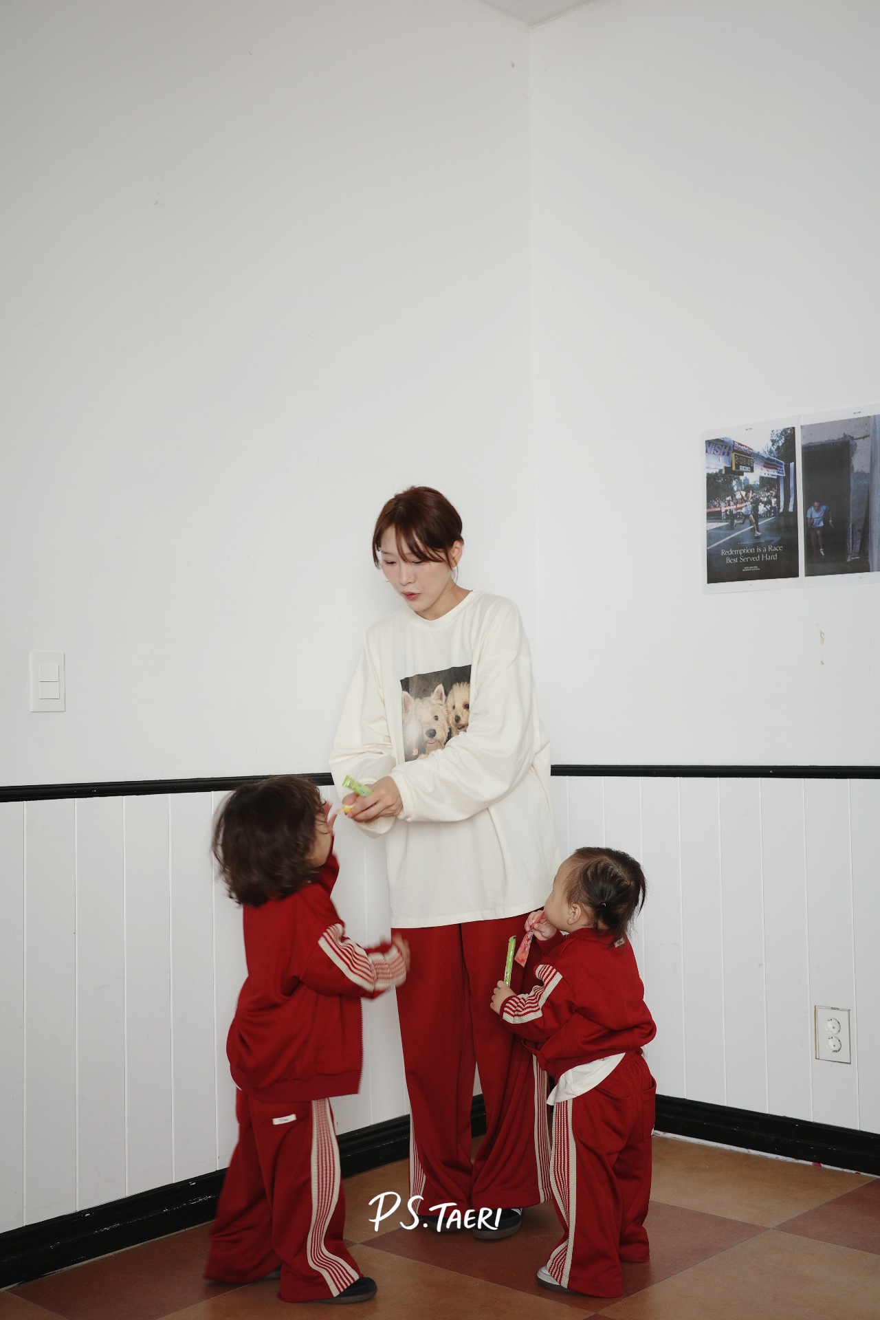 Line Track ZIP-UP (Kids)-Red
