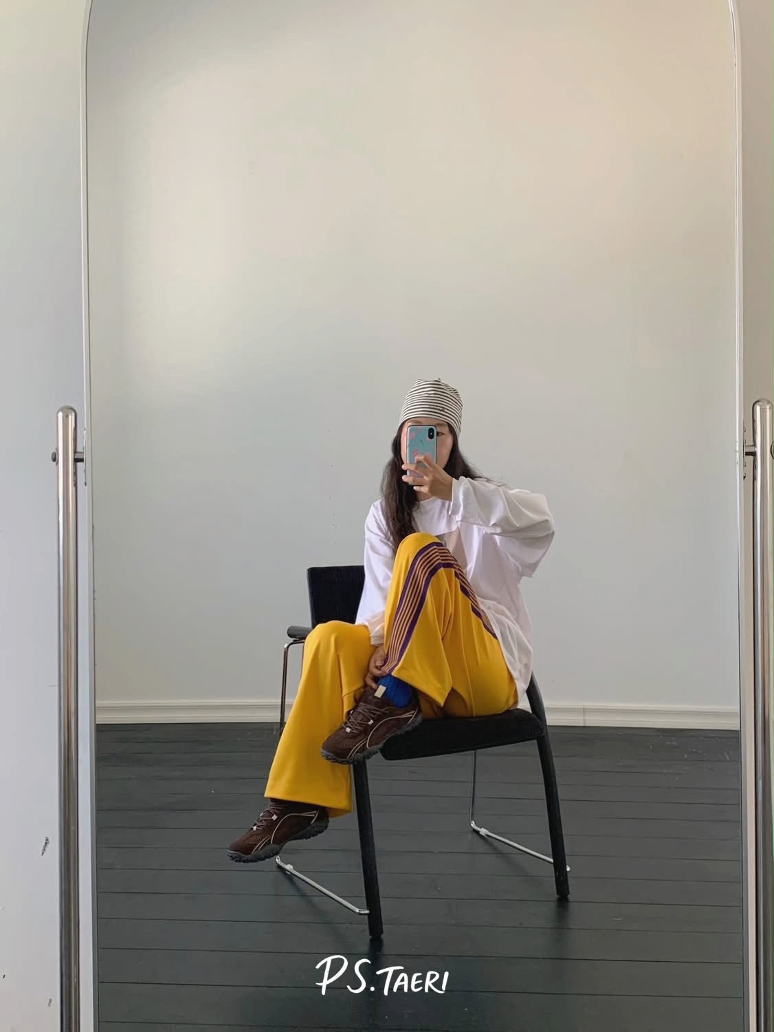 Line Track Pants (Adult)-Yellow