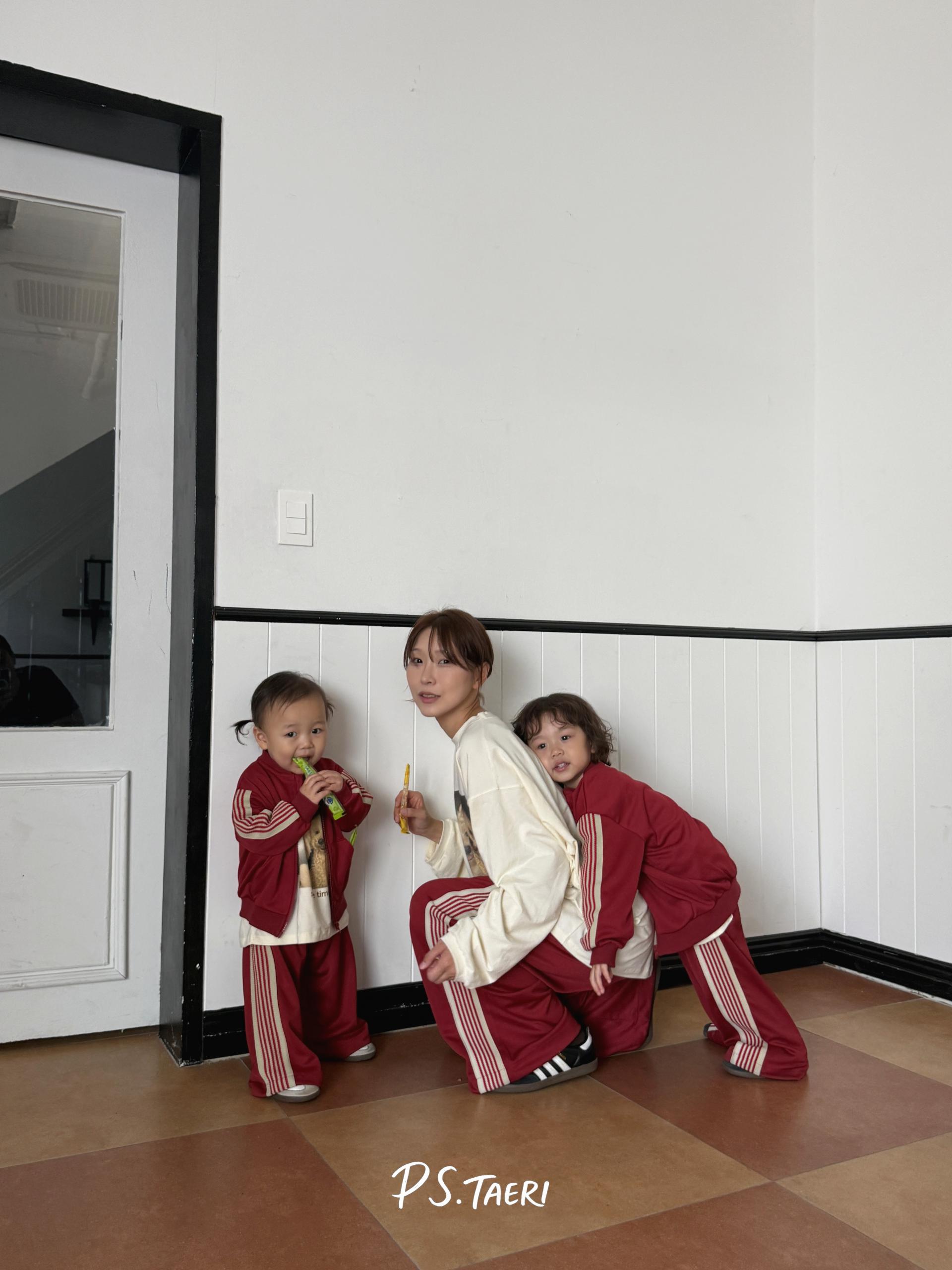 Line Track Pants (Adult)-Red