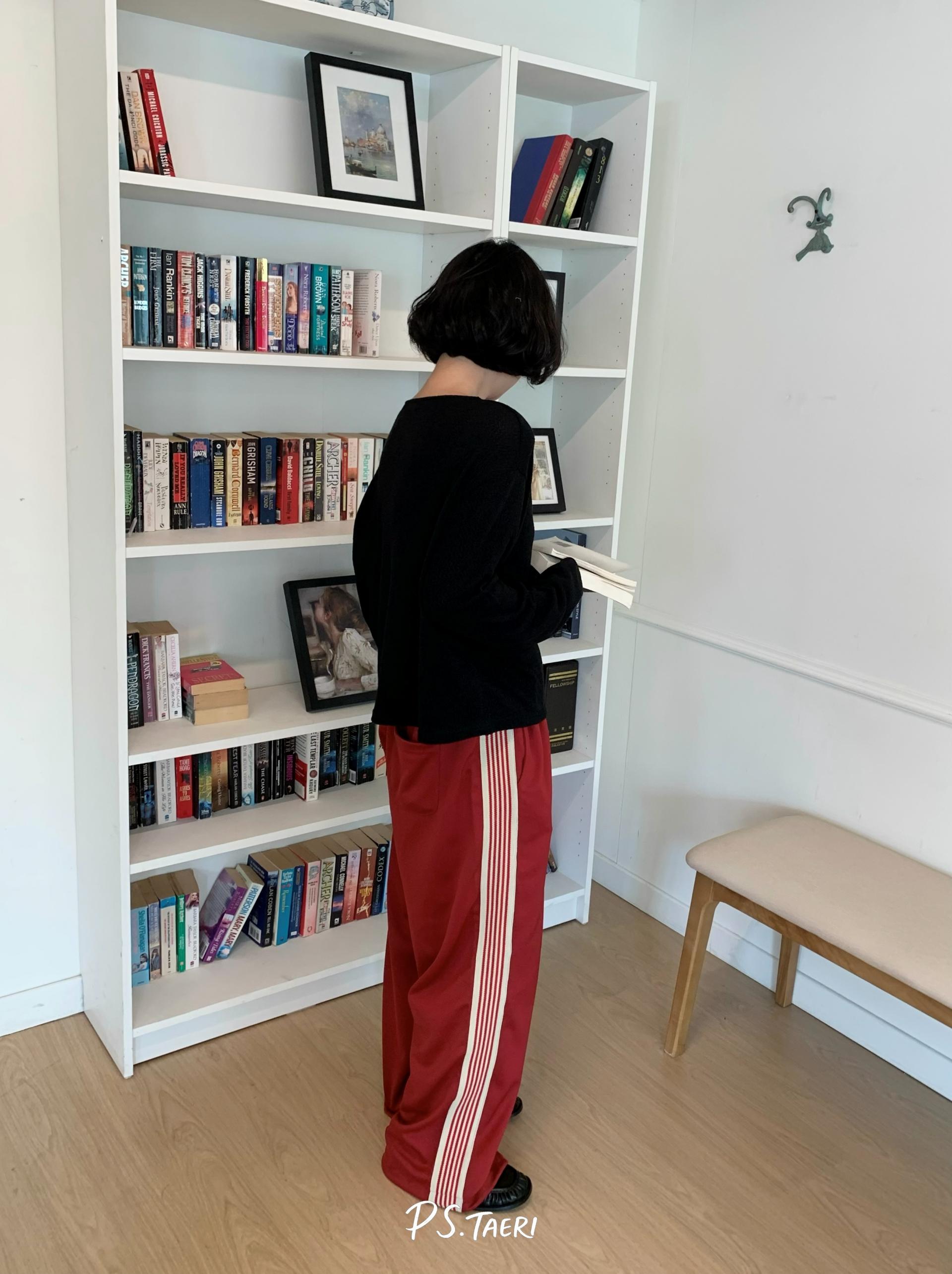 Line Track Pants (Adult)-Red