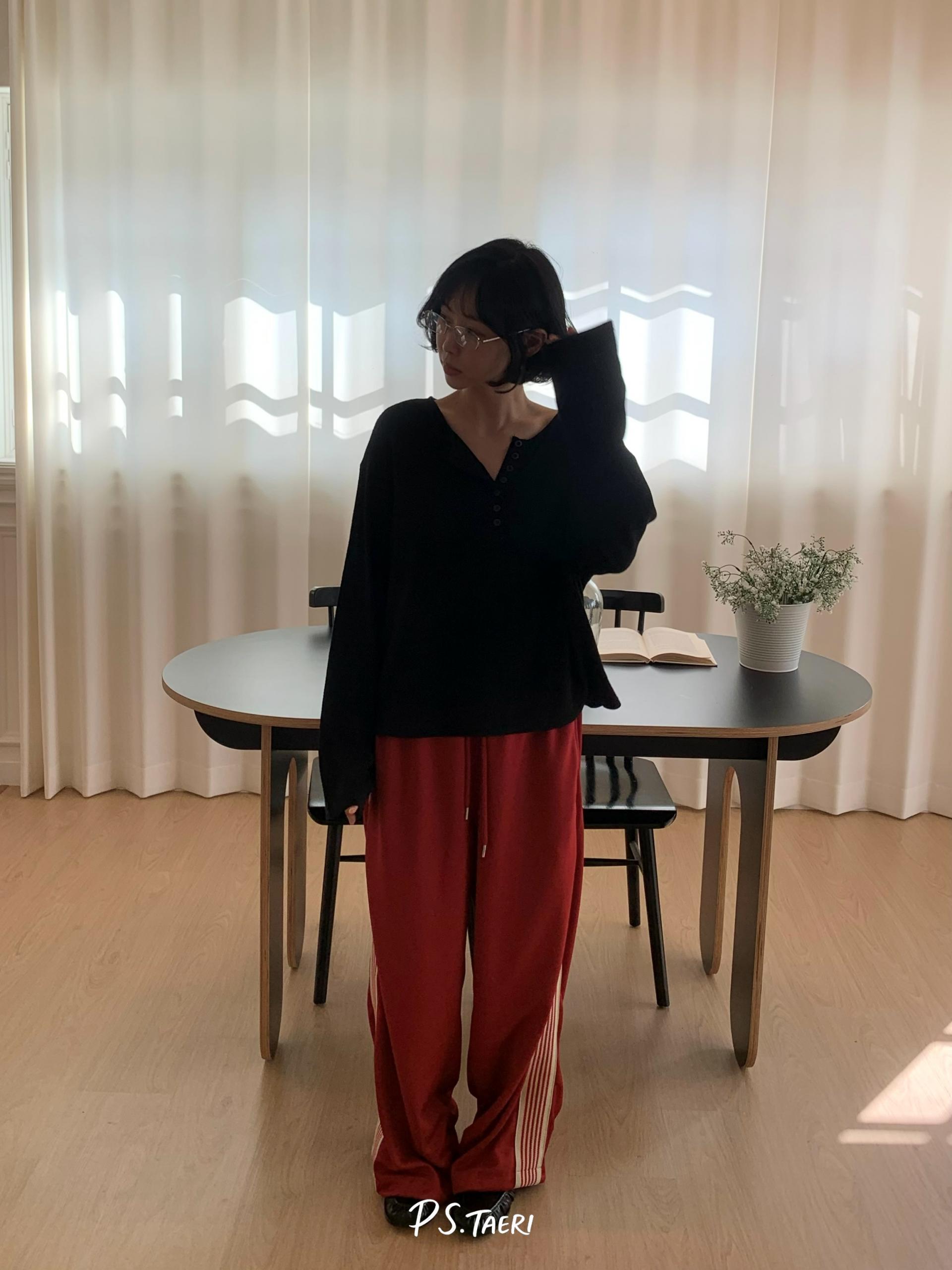 Line Track Pants (Adult)-Red
