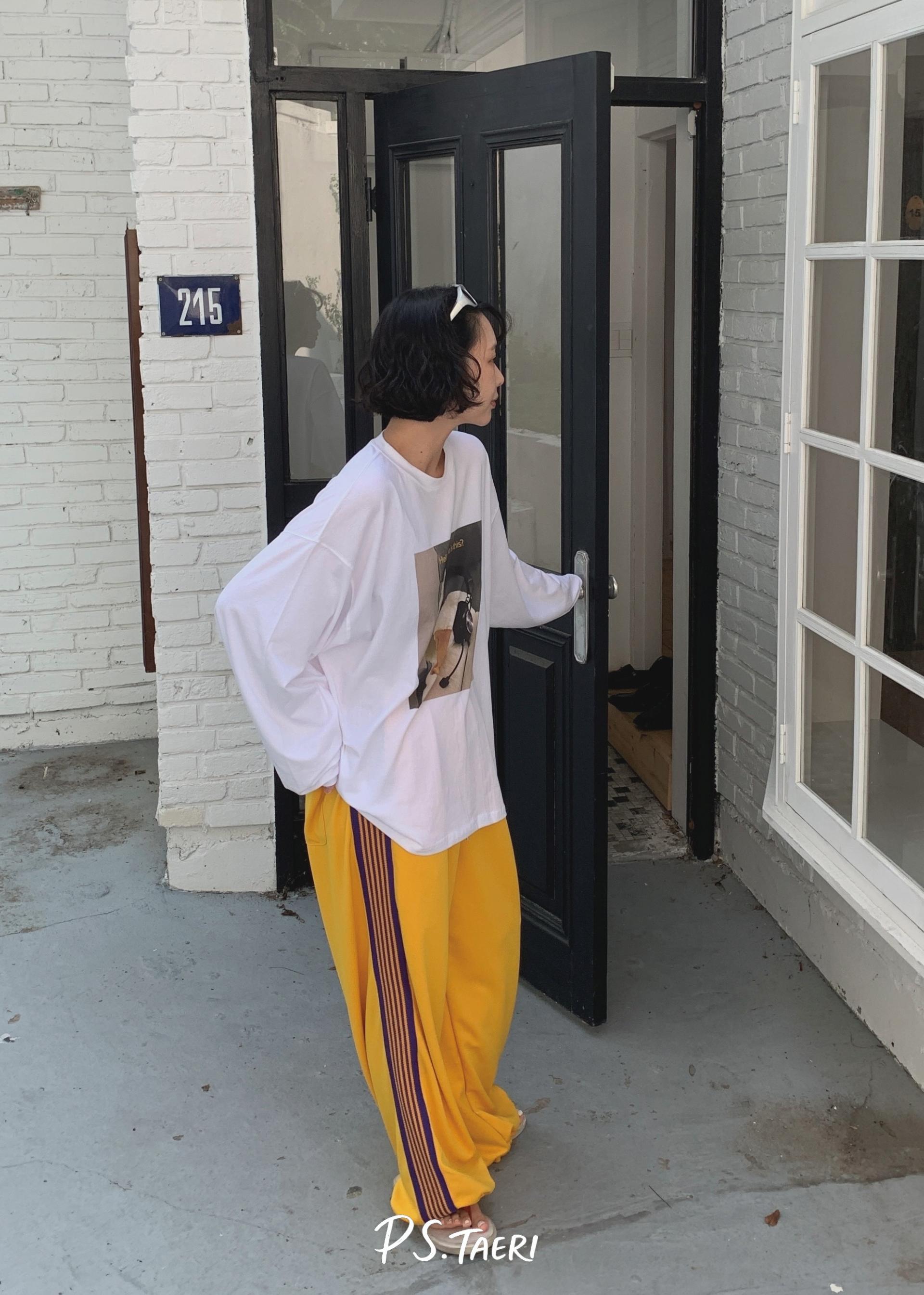 Line Track Pants (Adult)-Yellow