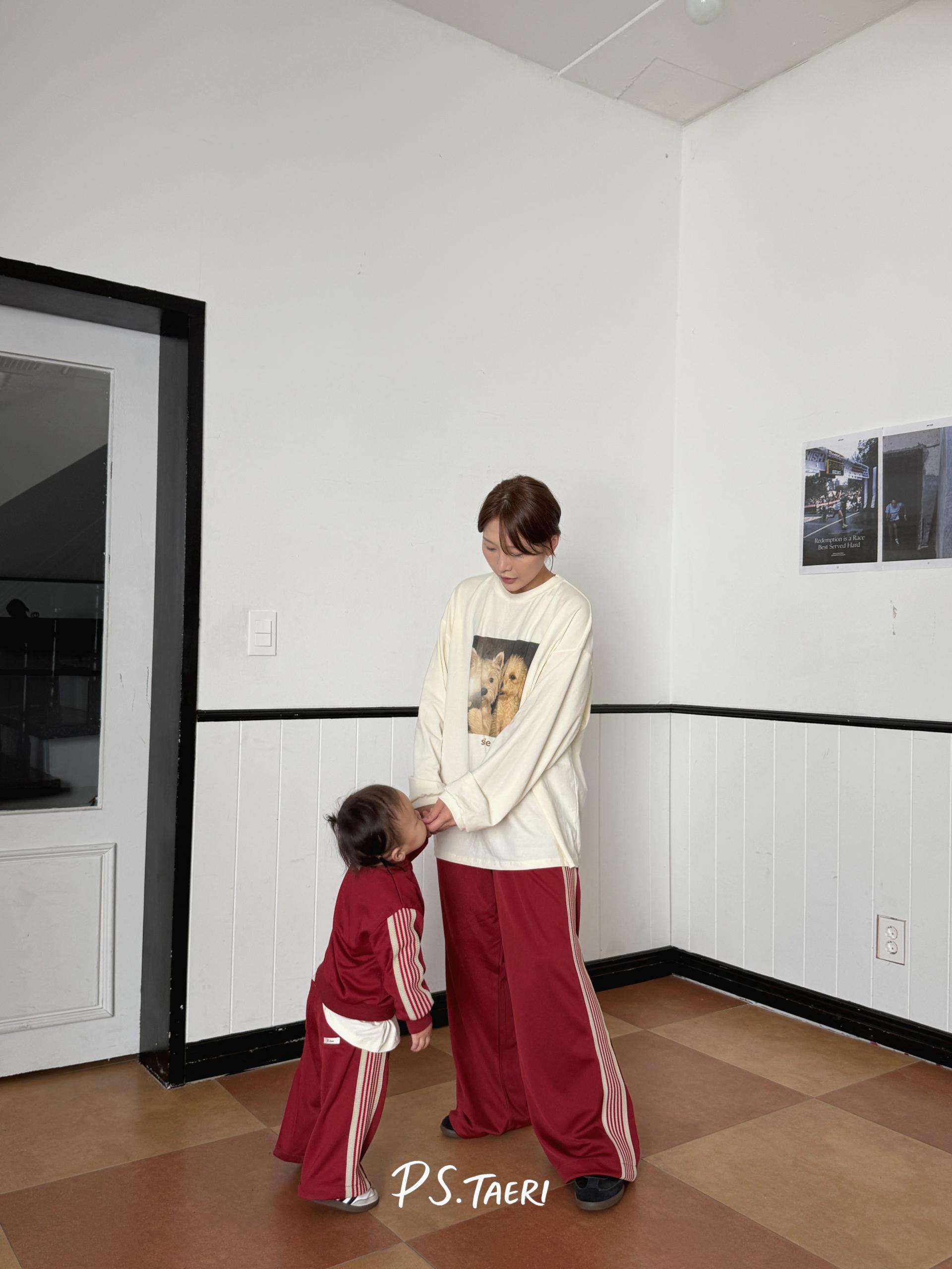 Line Track Pants (Adult)-Red