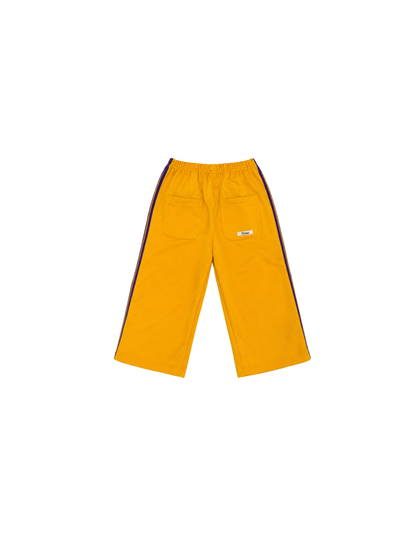 Line Track Pants (Kids)-Yellow