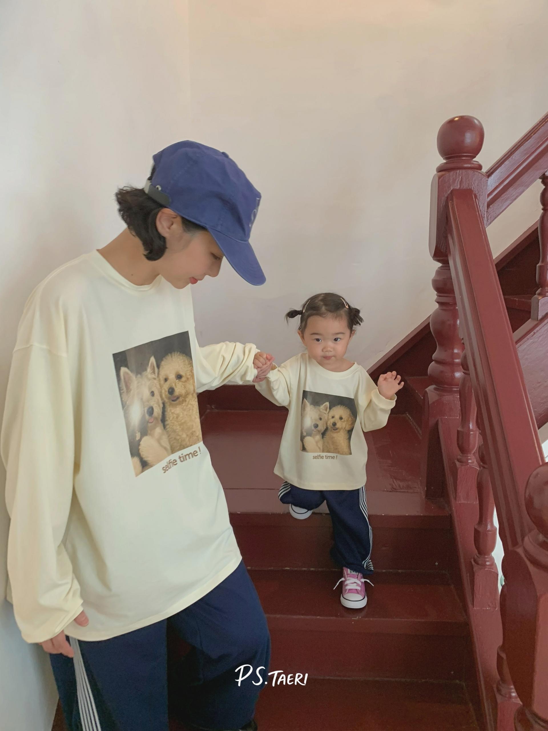 Line Track Pants (Kids)-Navy
