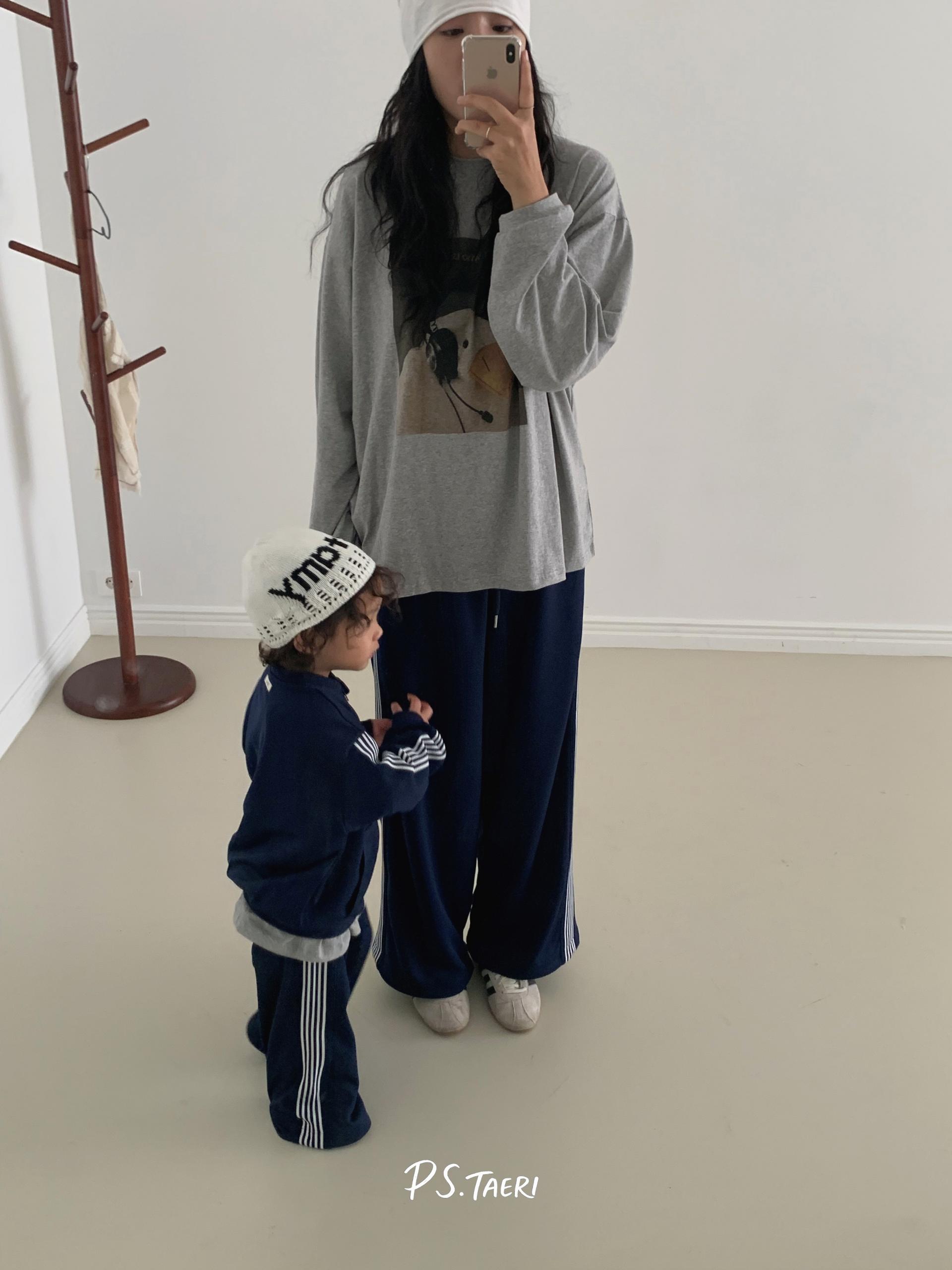 Line Track Pants (Adult)-Navy