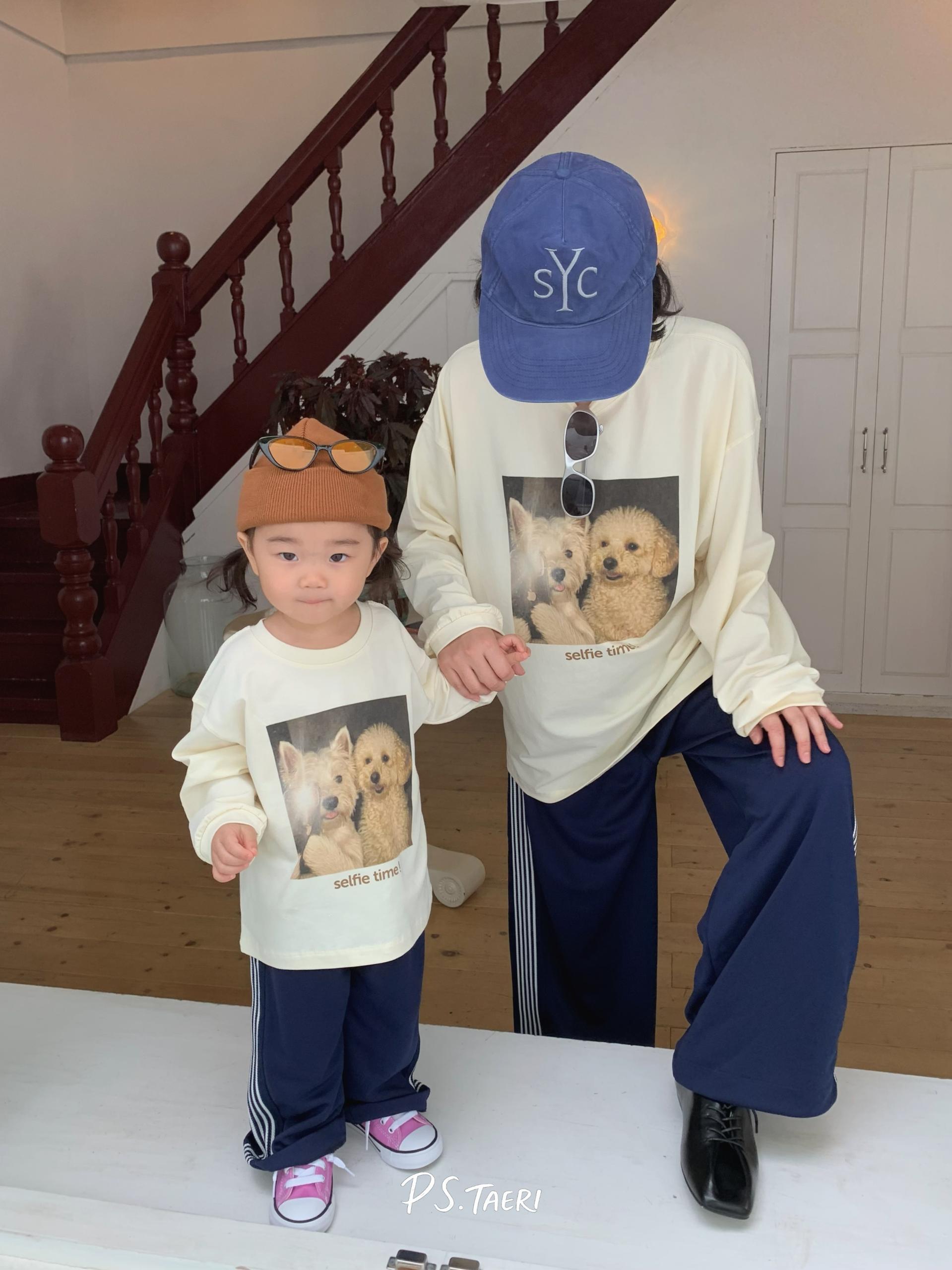 Line Track Pants (Kids)-Navy
