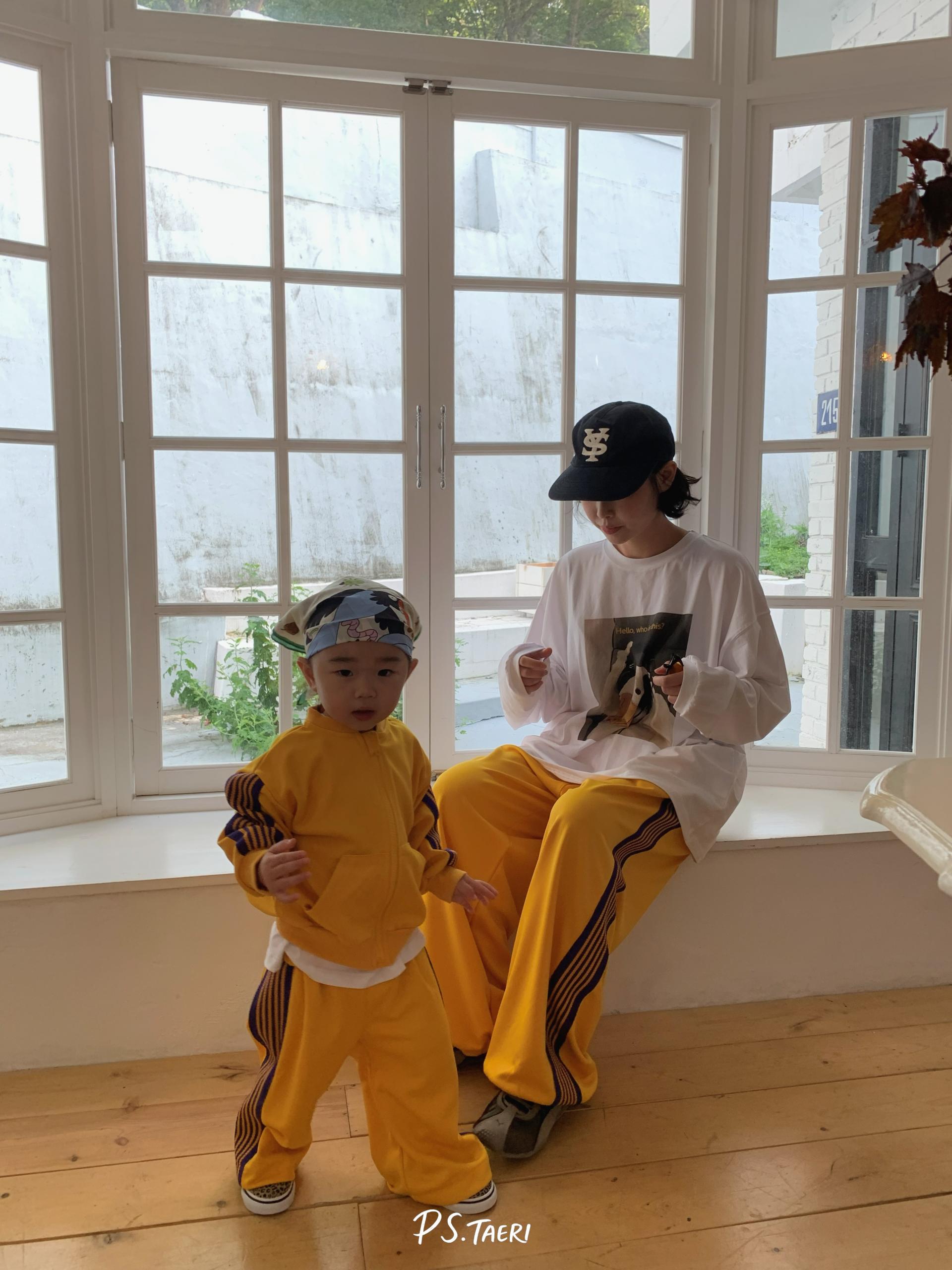 Line Track Pants (Adult)-Yellow