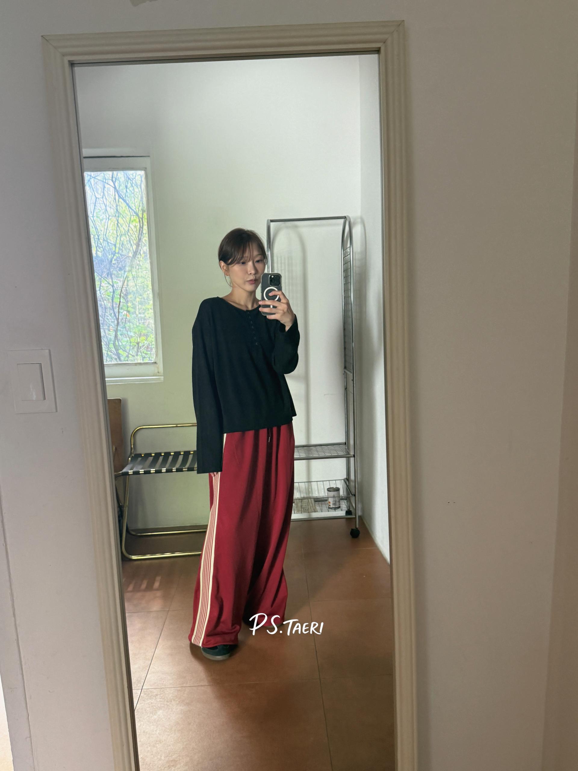 Line Track Pants (Adult)-Red