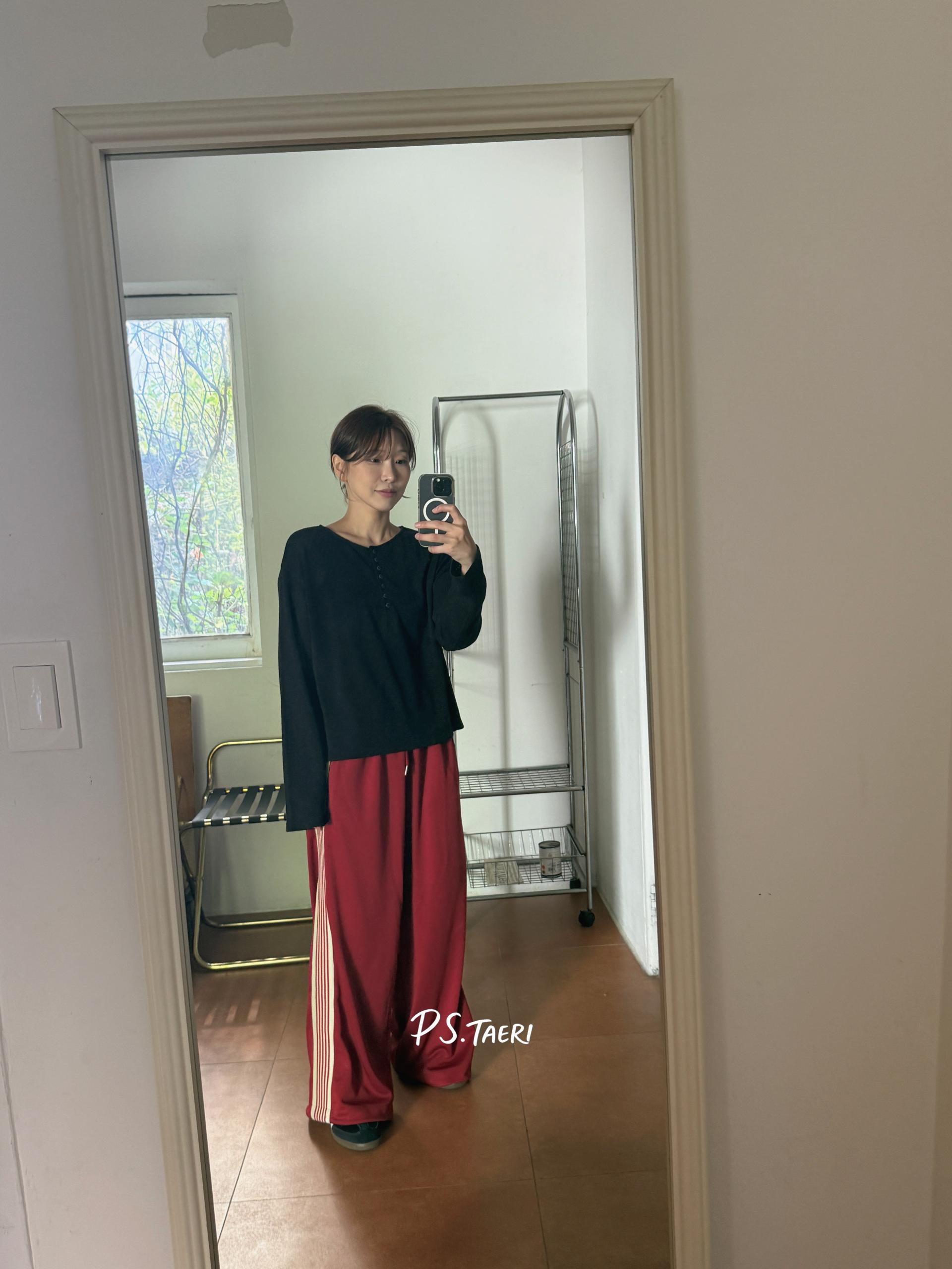 Line Track Pants (Adult)-Red