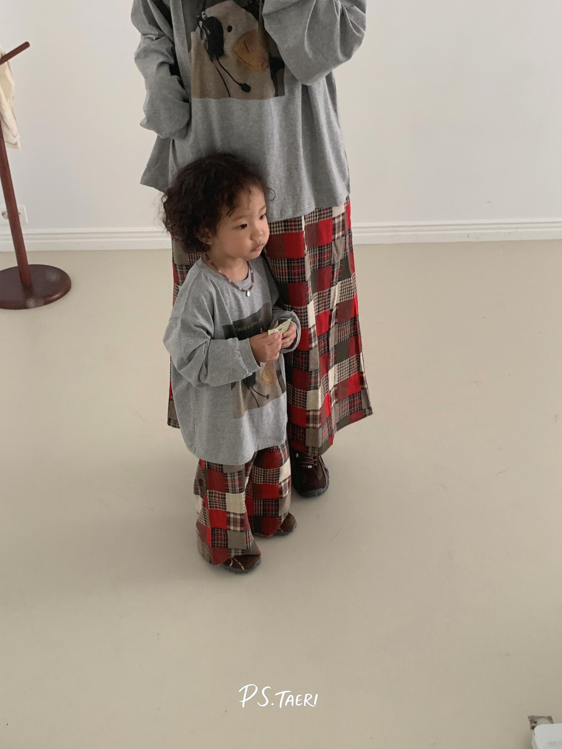 Hello Duck T-shirt (Kids)-Gray