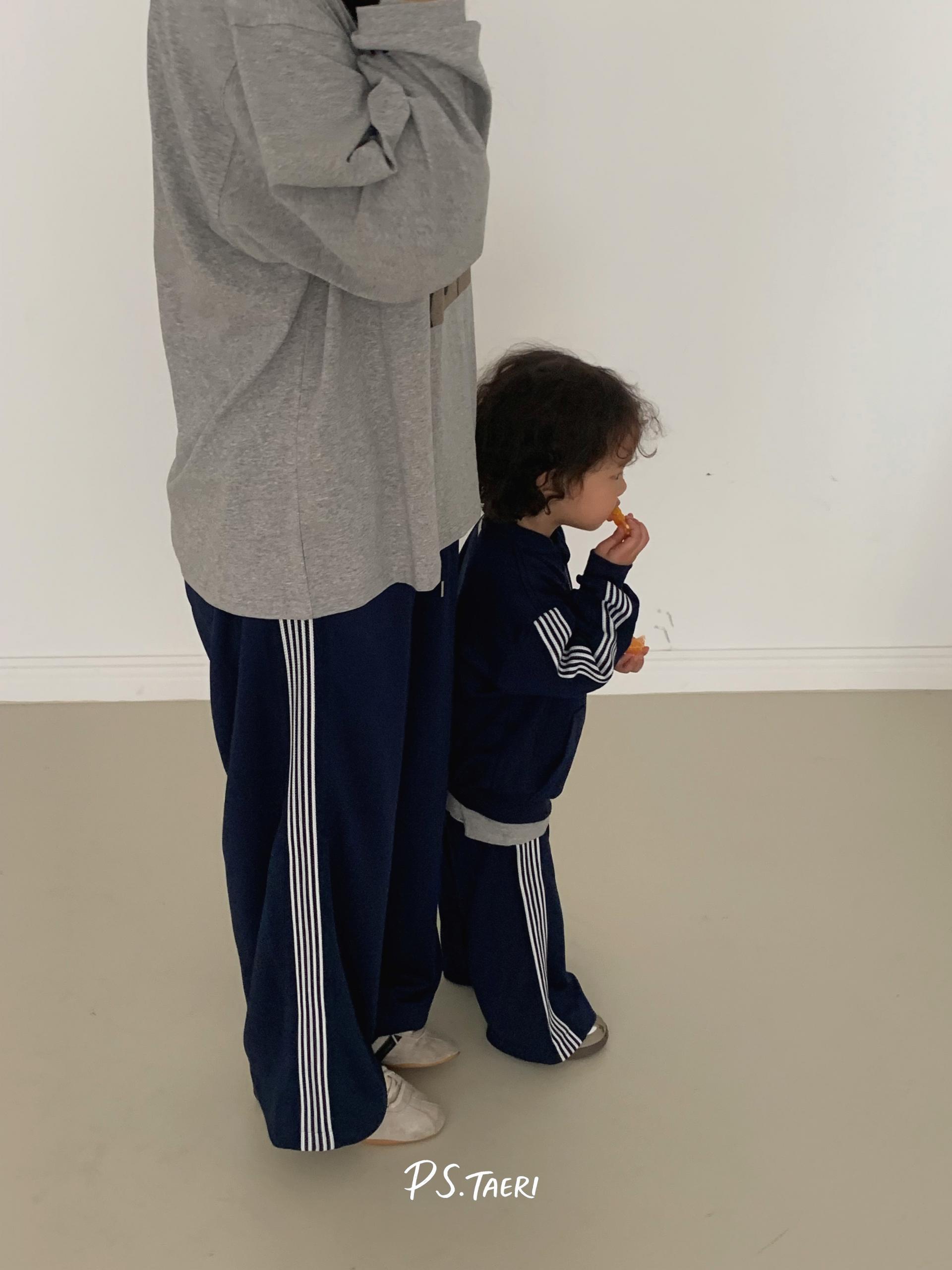 Line Track Pants (Adult)-Navy