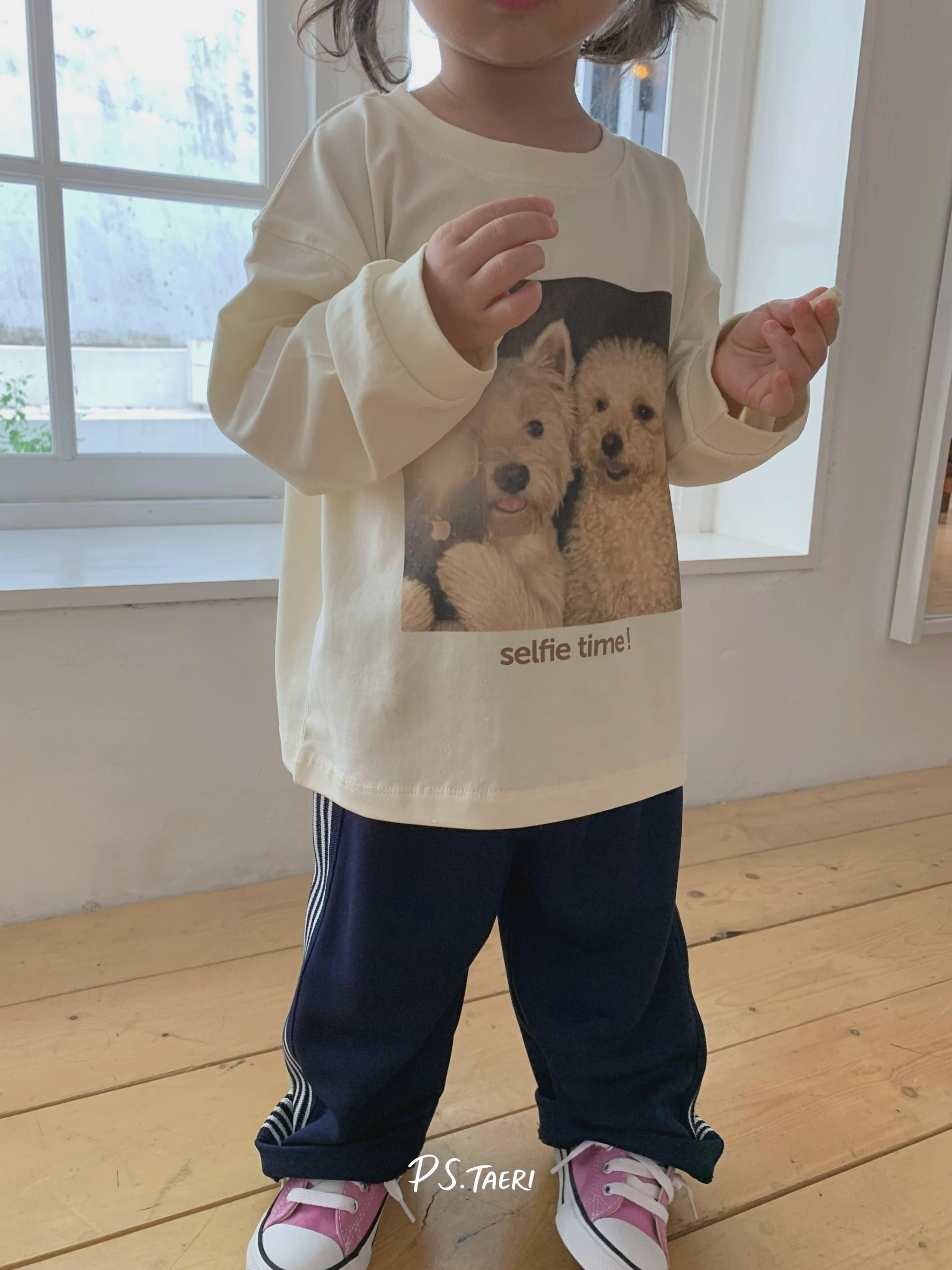 Line Track Pants (Kids)-Navy