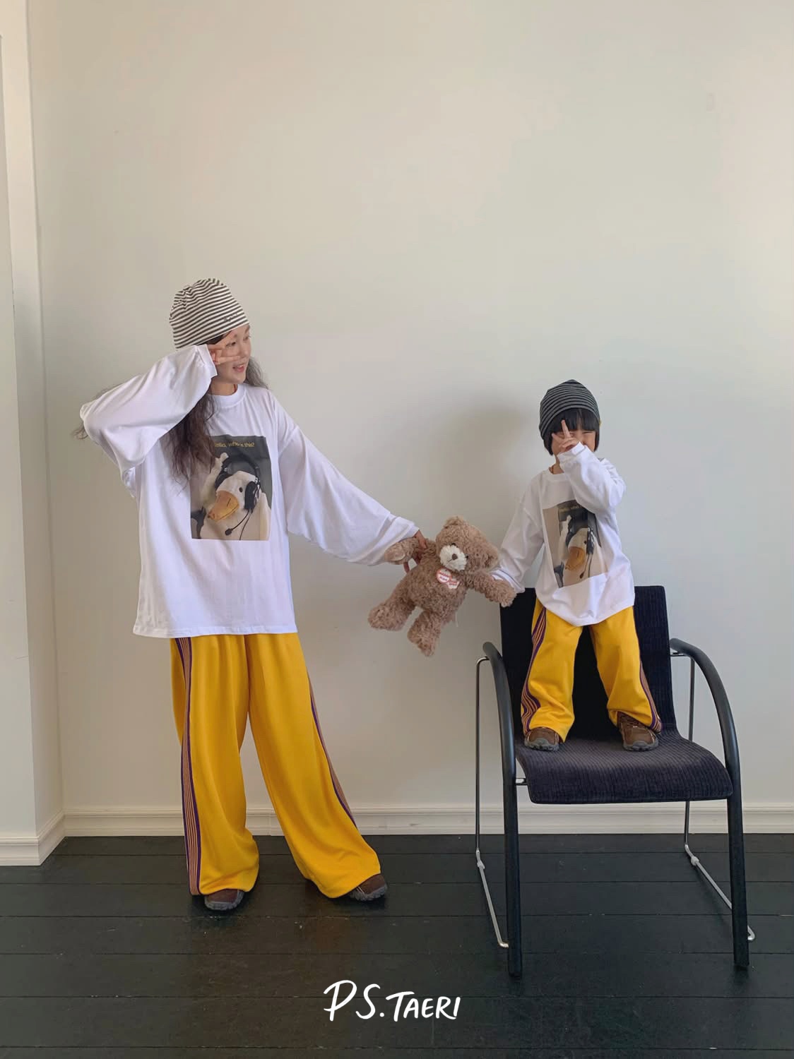Line Track Pants (Adult)-Yellow