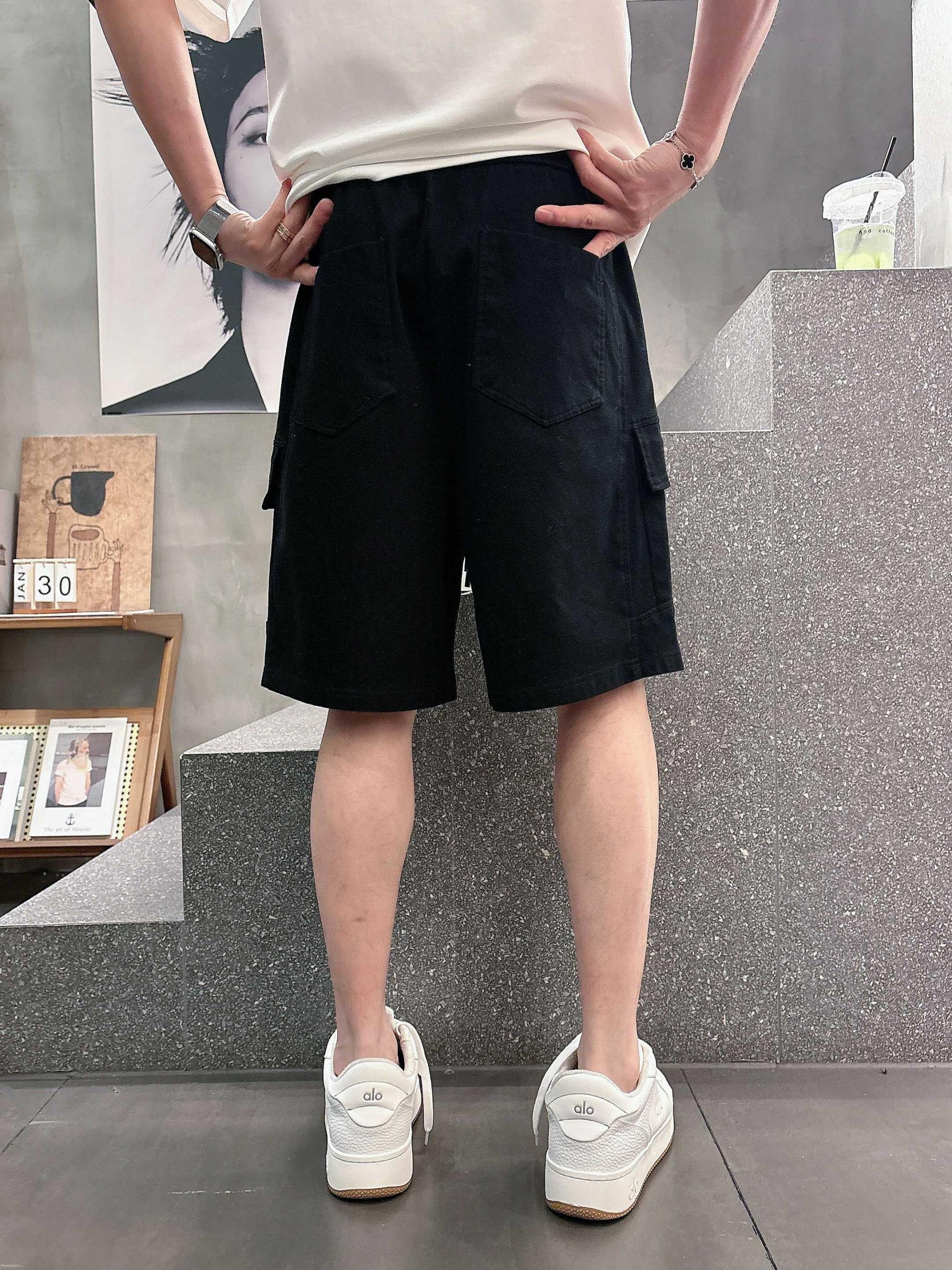 디올 맨즈 로고 밴딩 숏팬츠 2컬러