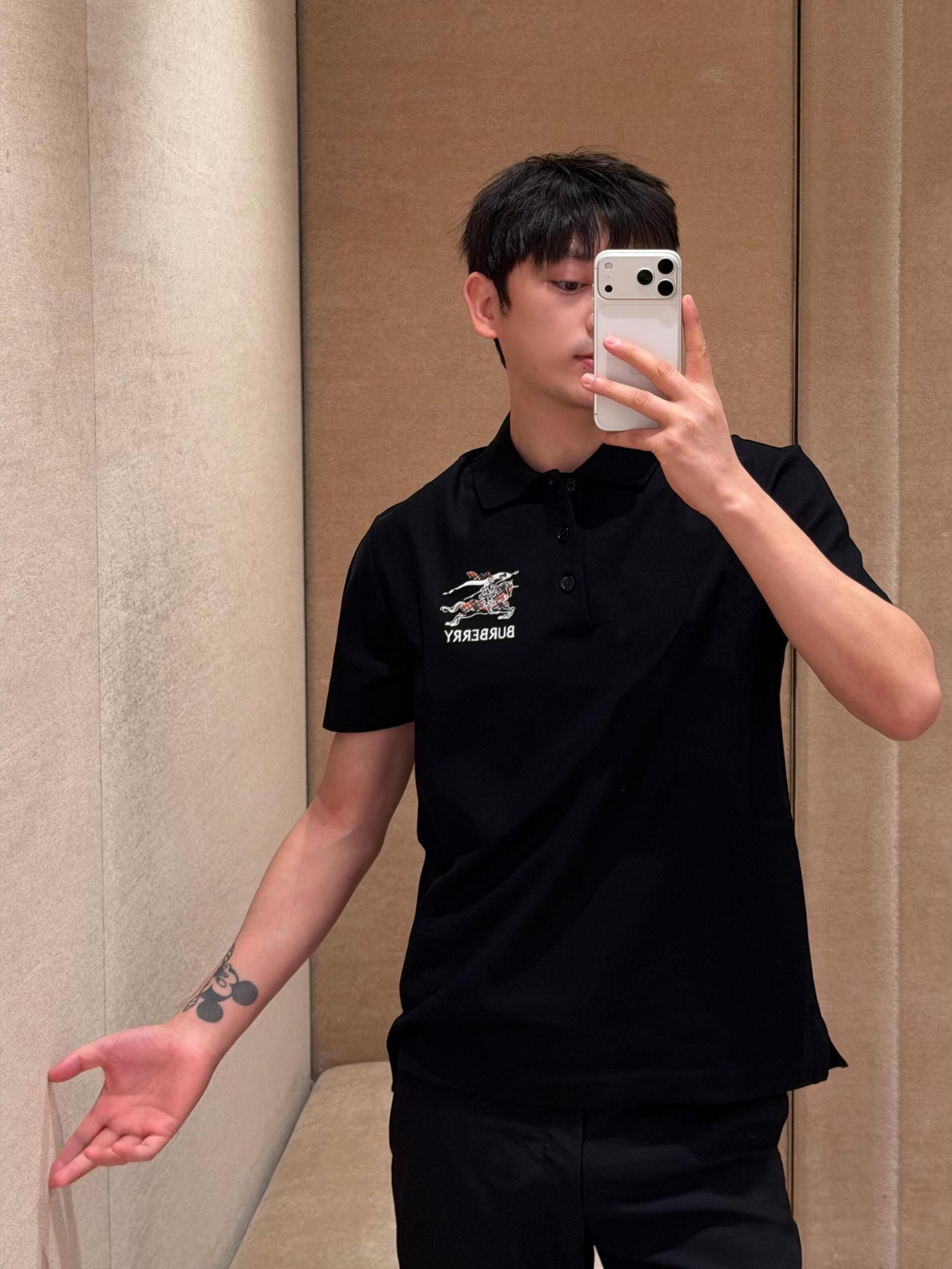 버버리 맨즈 피케이 반팔티