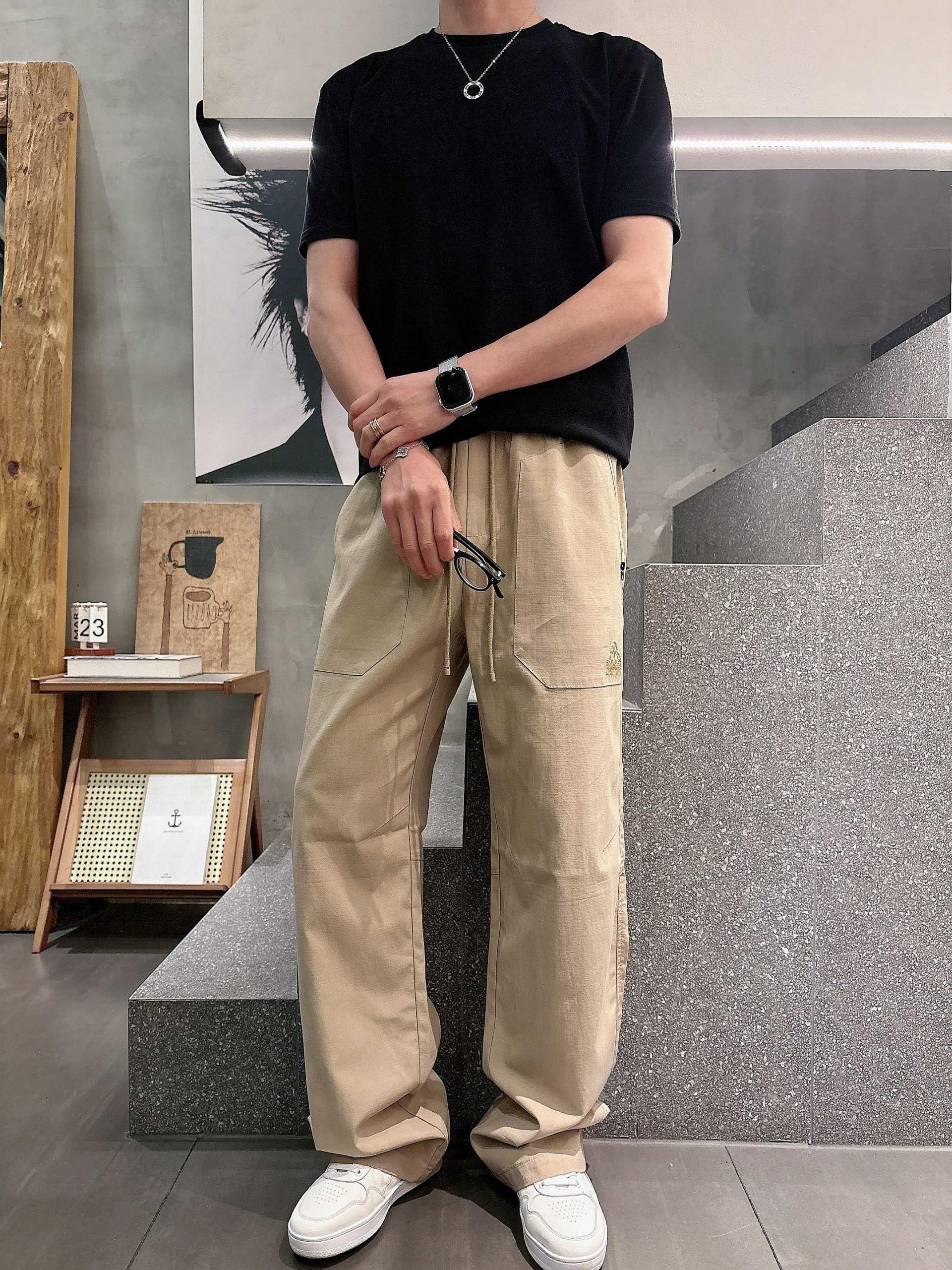 루이비통 맨즈 로고 밴딩 팬츠