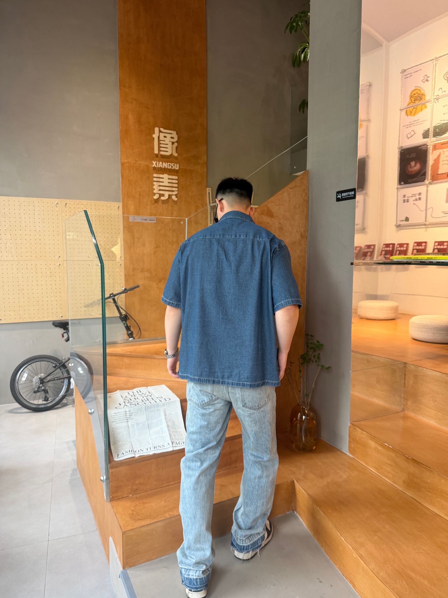 셀린느 맨즈 남여공용 데님 셔츠
