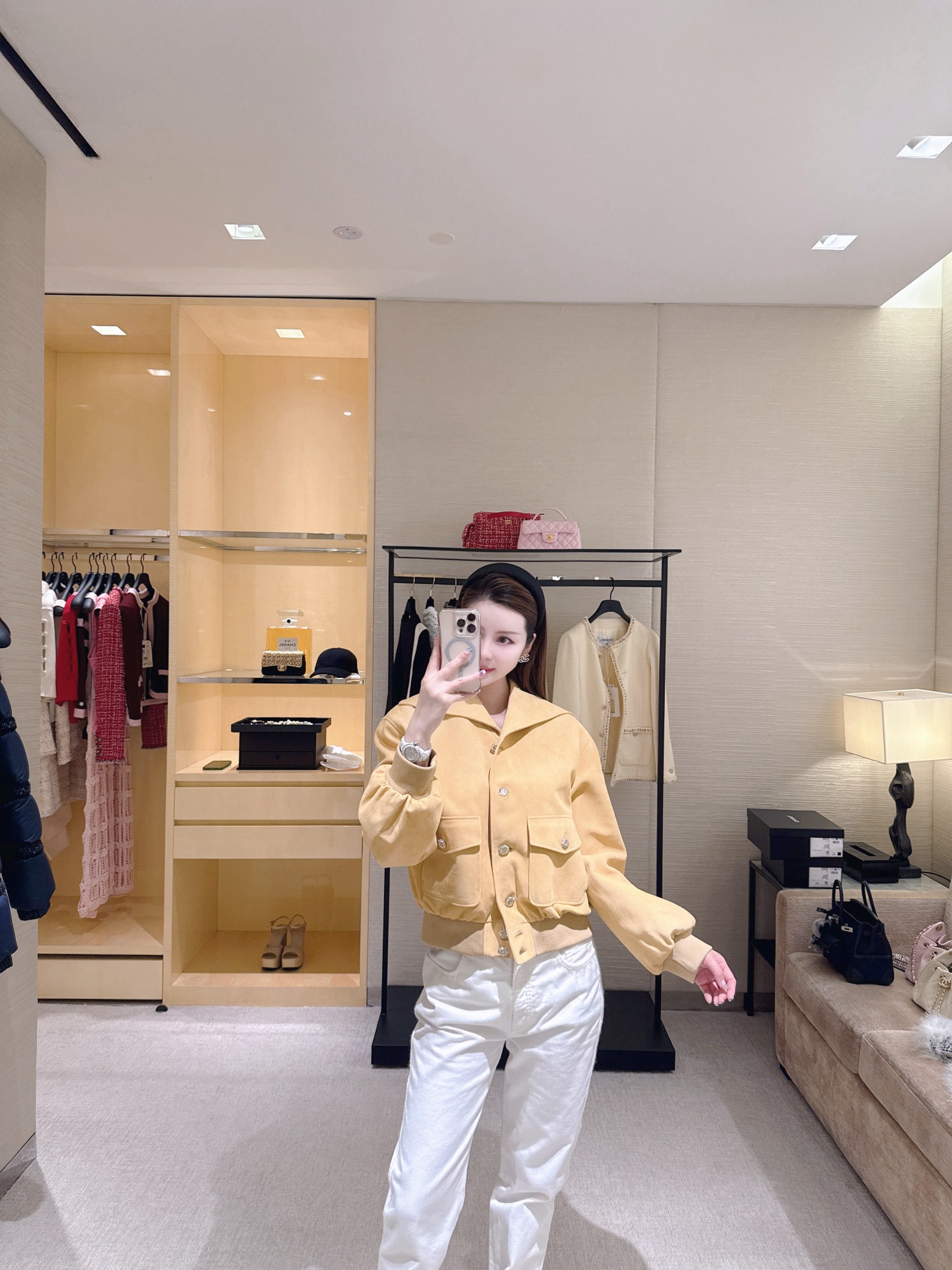 [고퀄]샤넬 빅 카라 스웨이드 자켓