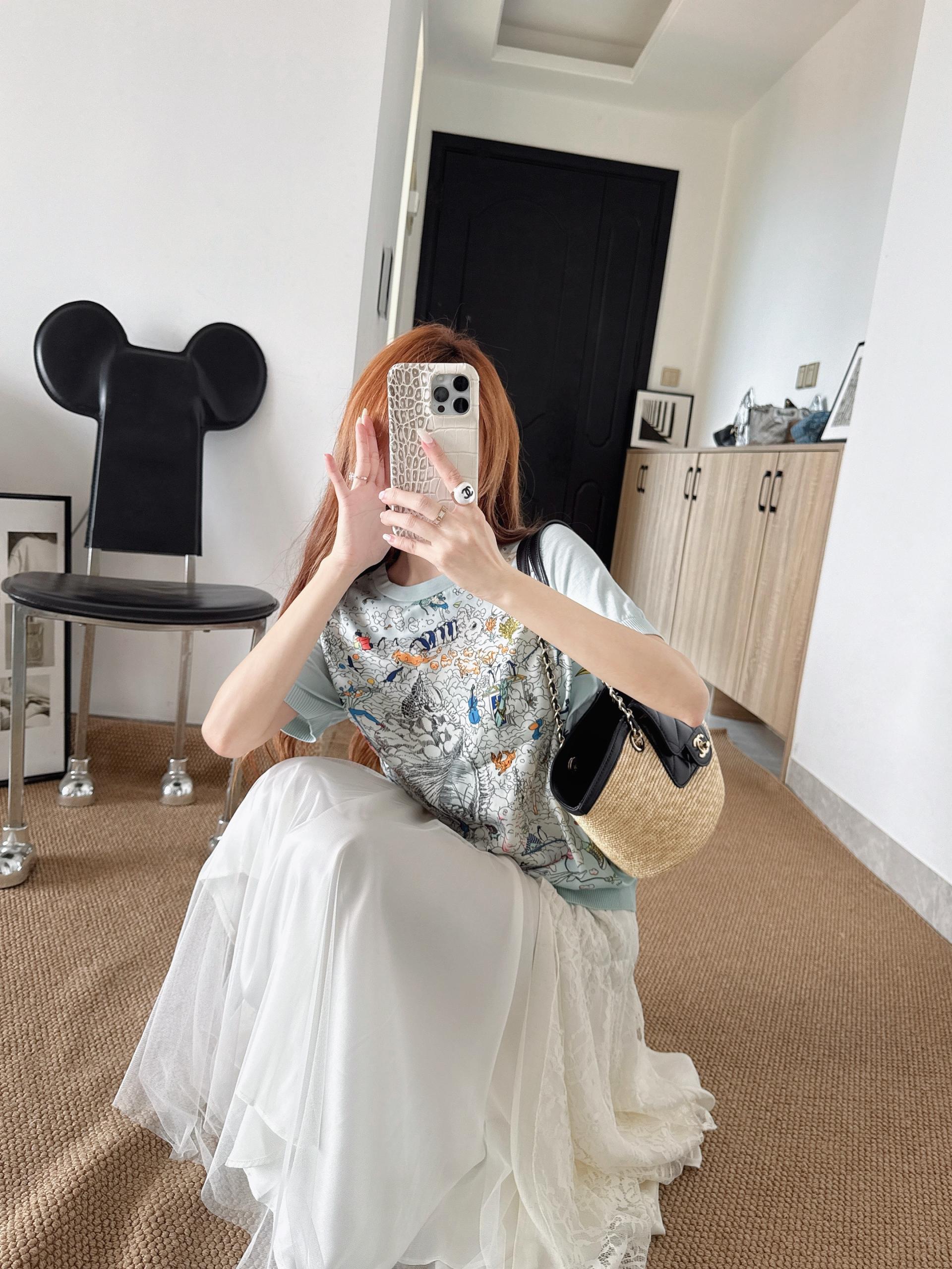 에르메스 프린팅 니트 3컬러