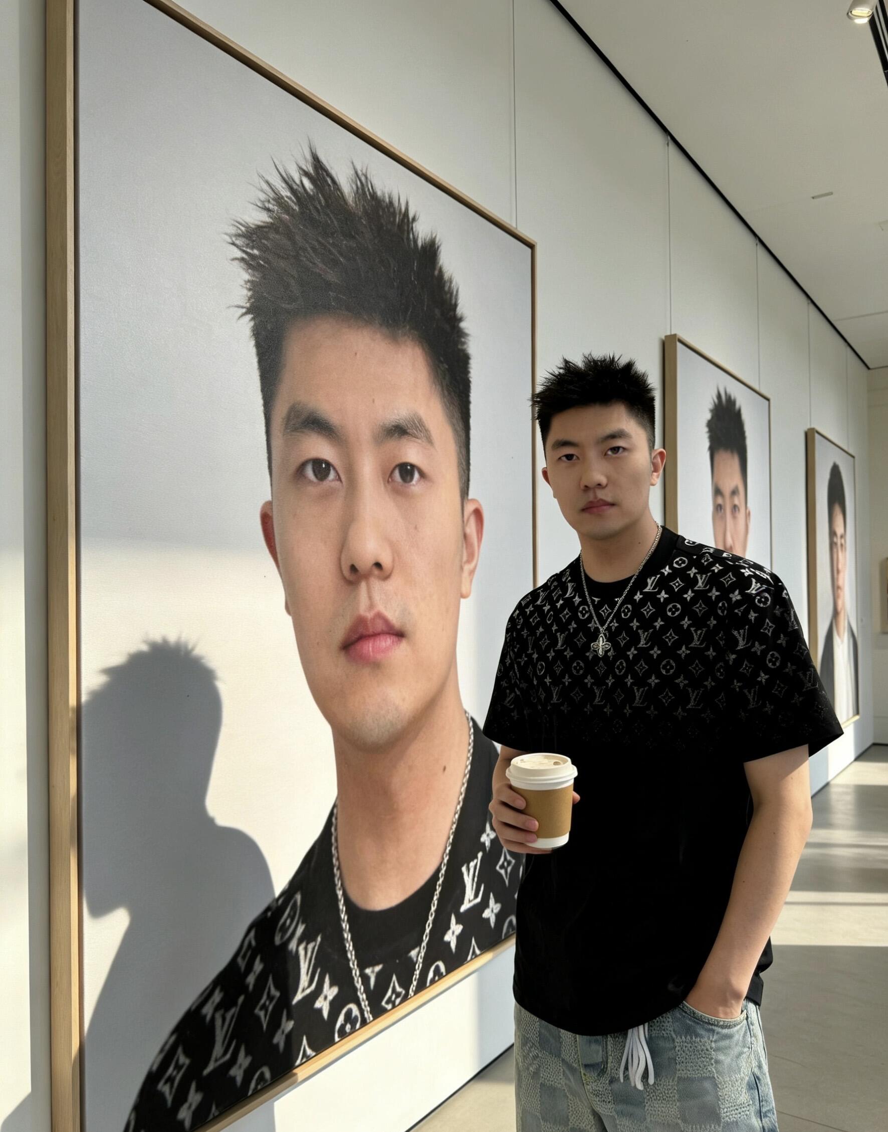 루이비통 맨즈 패턴 반팔티 2컬러
